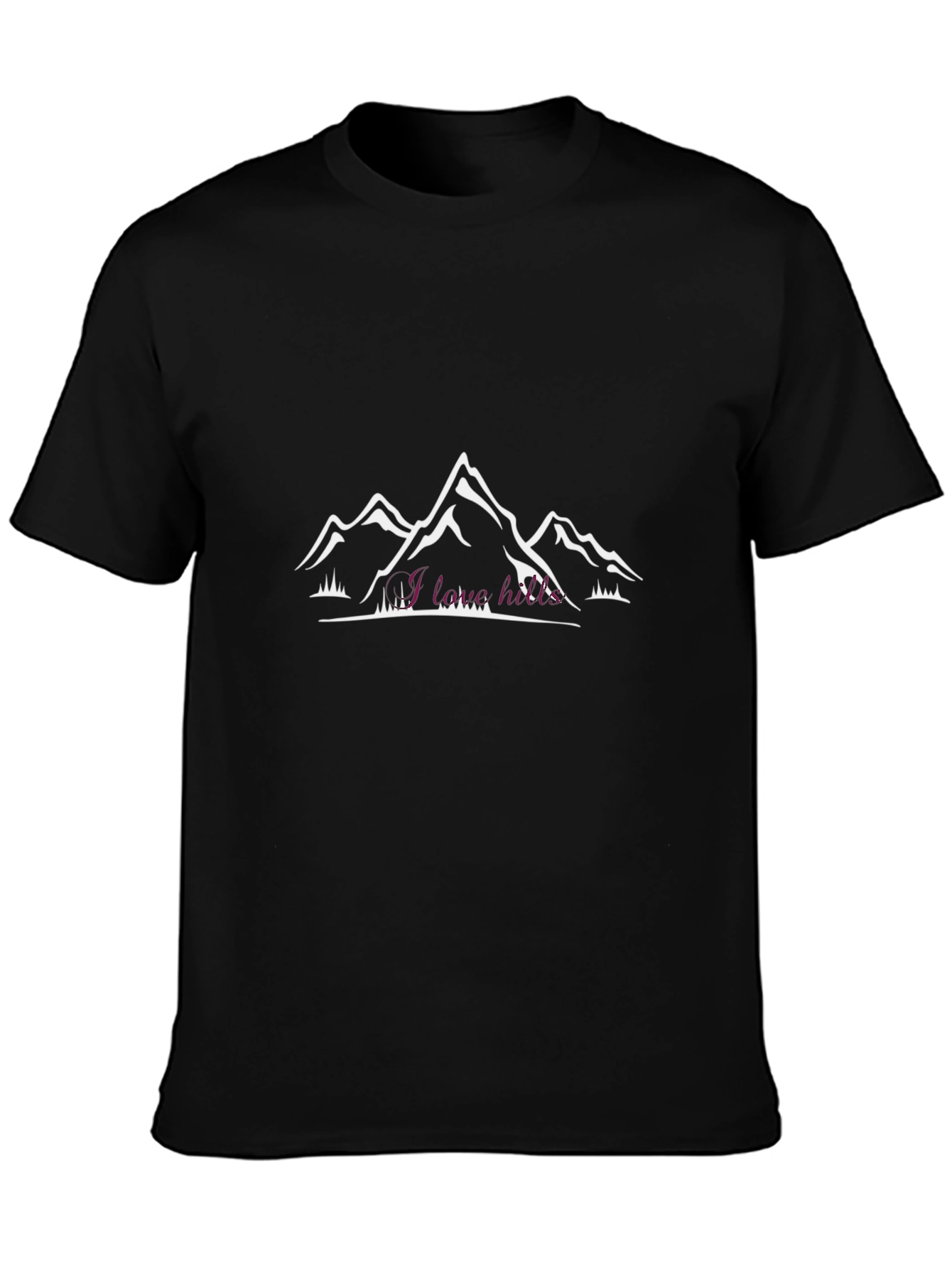 Black Mountain Lover Black T-Shirt - Nature Inspired Design view 3