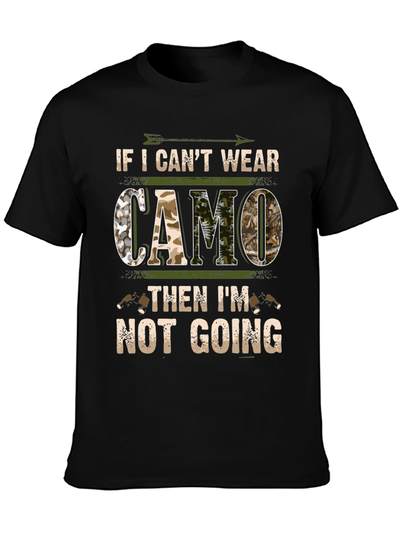 Black Camo Lover Tee: If I Can't Wear Camo... view 3