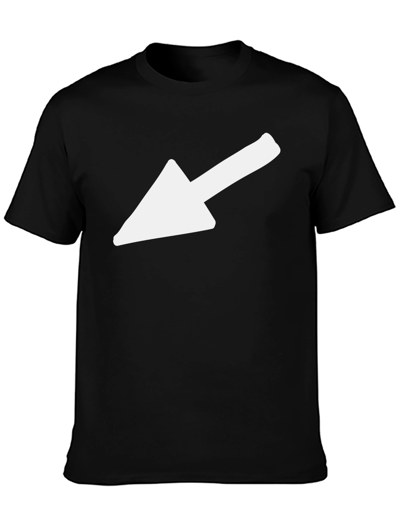 Black Arrow Graphic Tee - Casual Black T-Shirt view 3