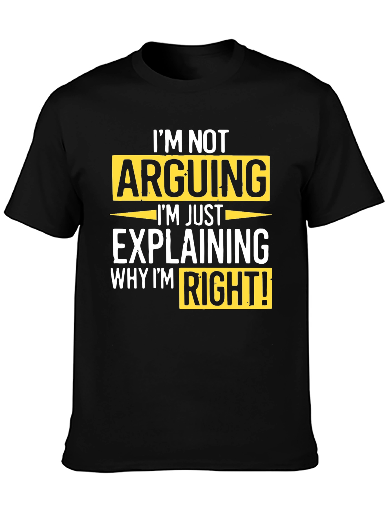 Black I'm Not Arguing T-Shirt view 3