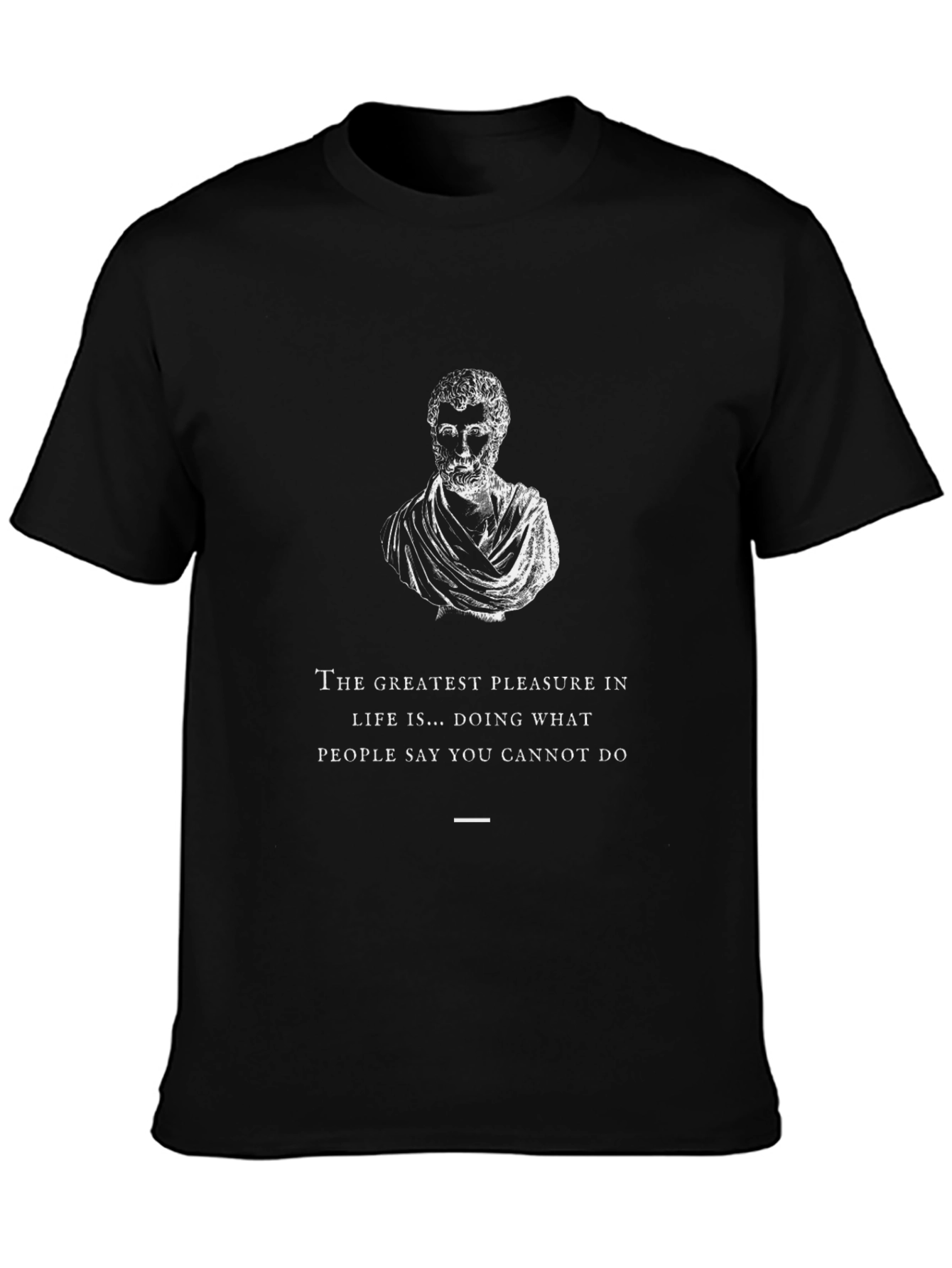 Black Inspirational Quote T-Shirt - Black view 3