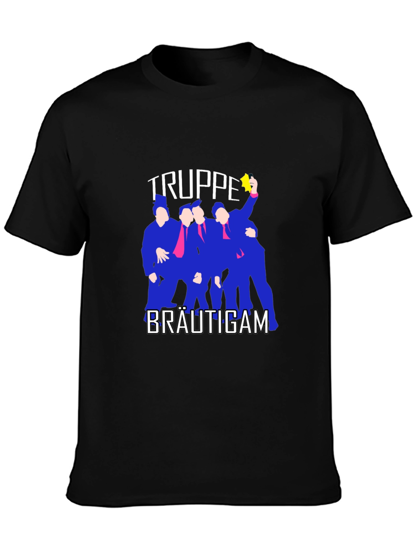Black Bridegroom Squad T-Shirt - Party Apparel view 3