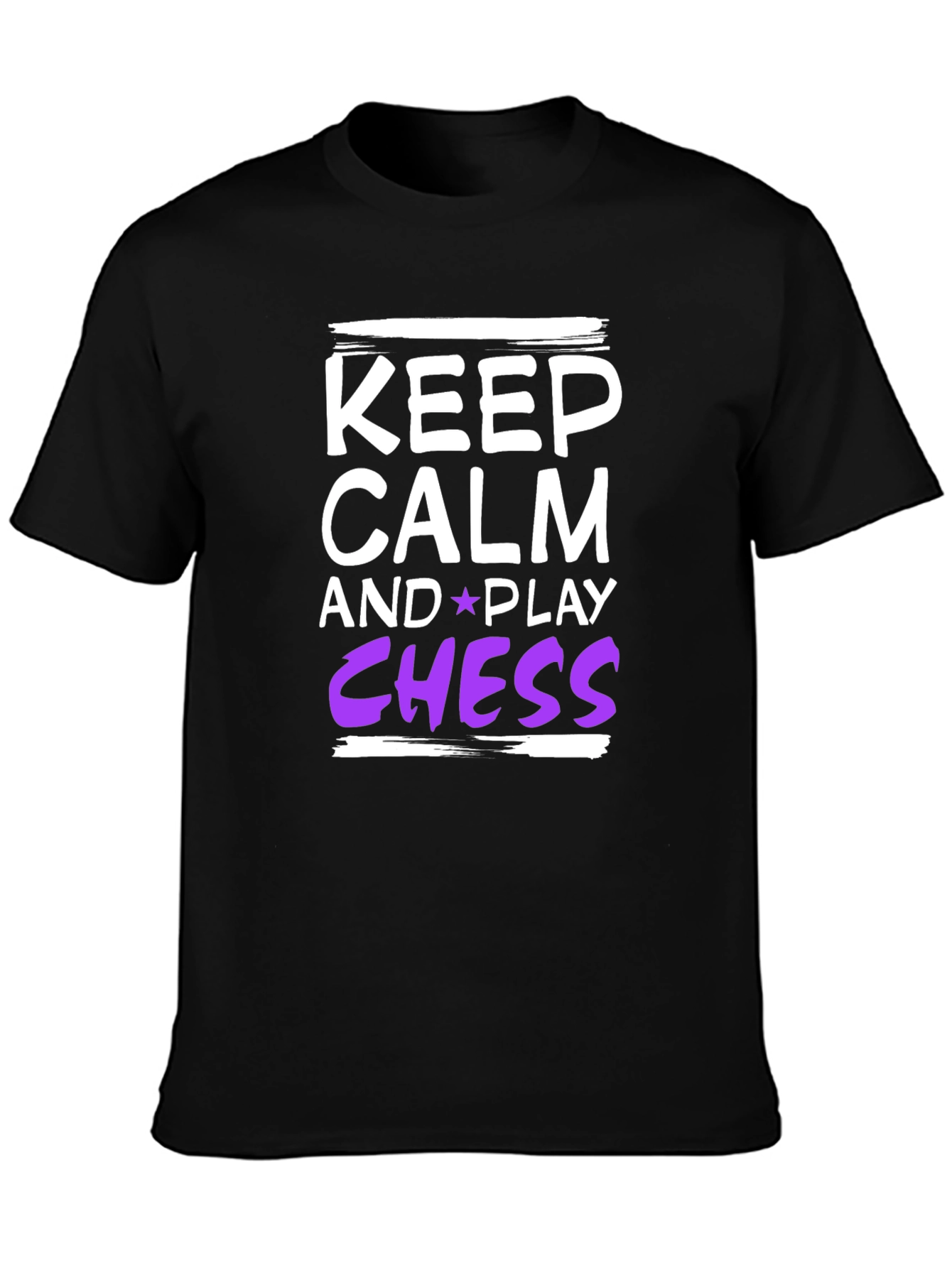 Black Keep Calm and Play Chess T-Shirt view 3