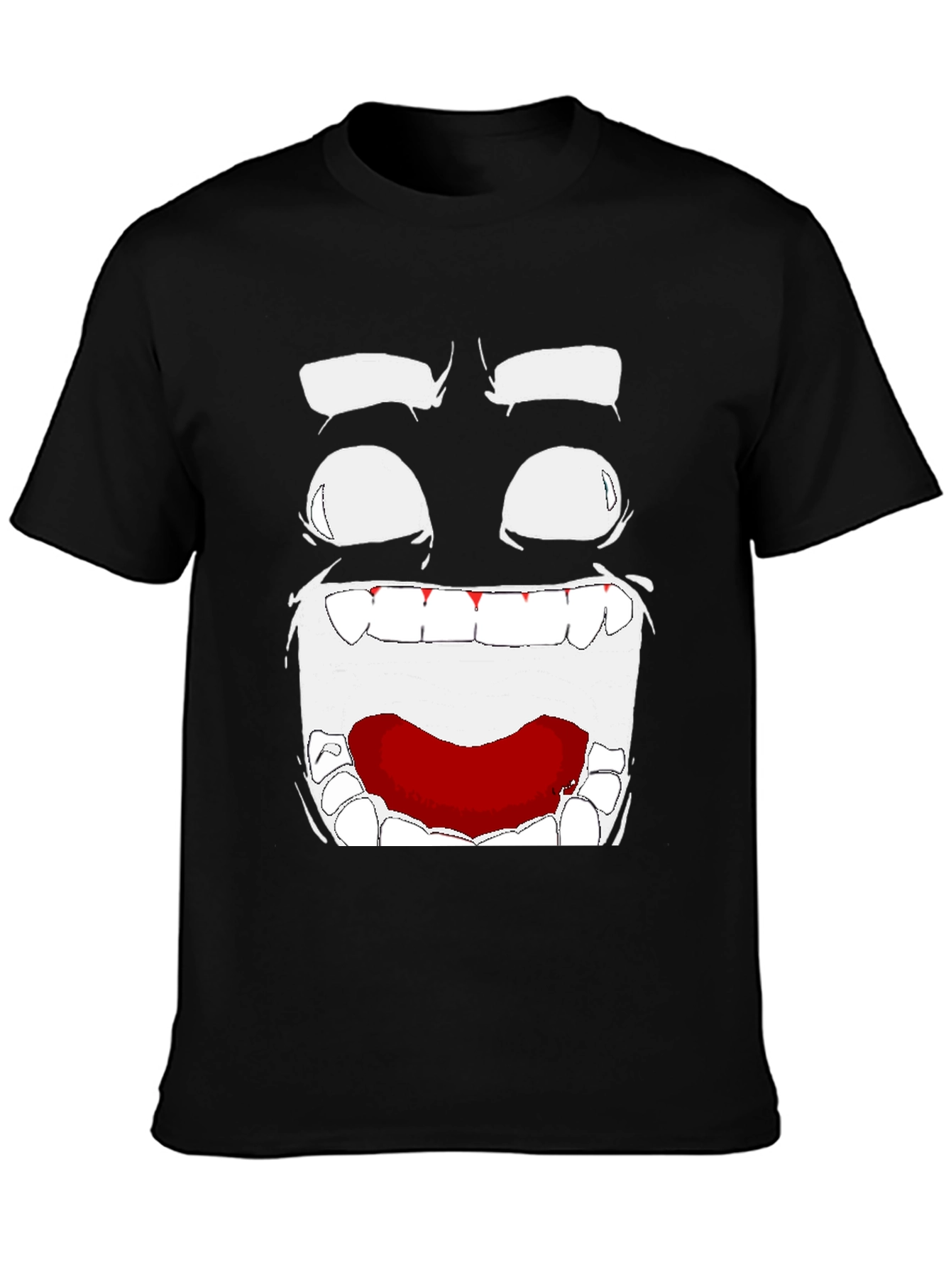 Black Abstract Face Graphic T-Shirt view 3