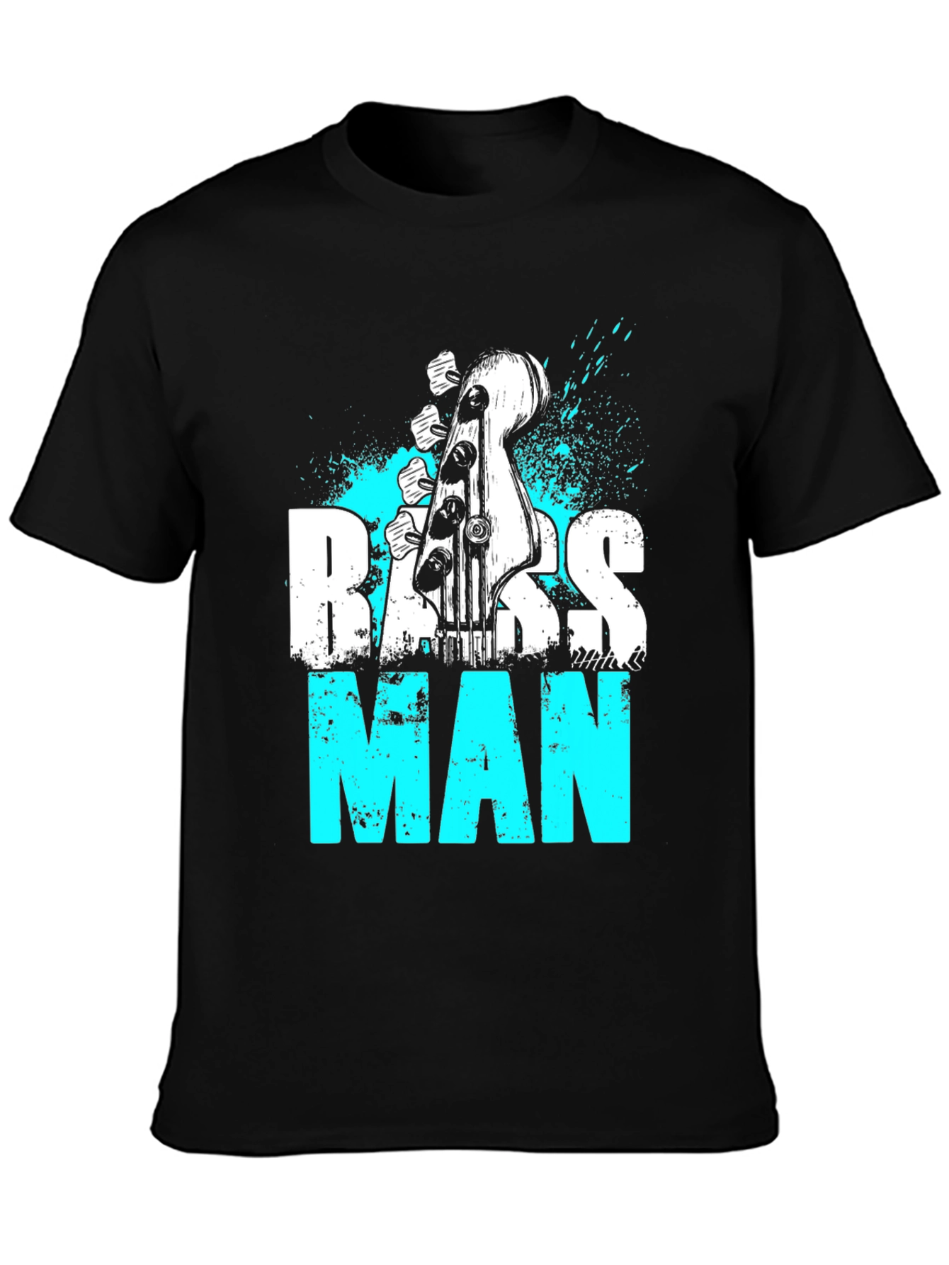 Black Bassman Graphic Tee - Musician T-Shirt view 3