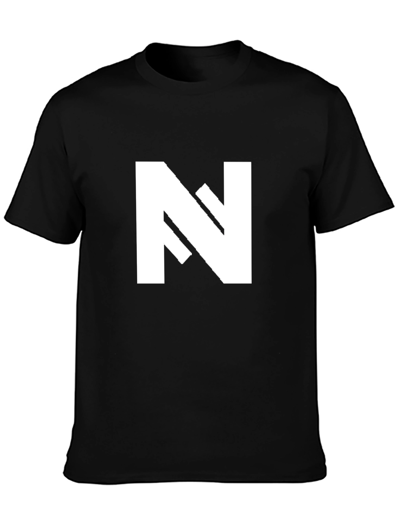 Black Bold Black T-Shirt with White 'N' Logo view 3