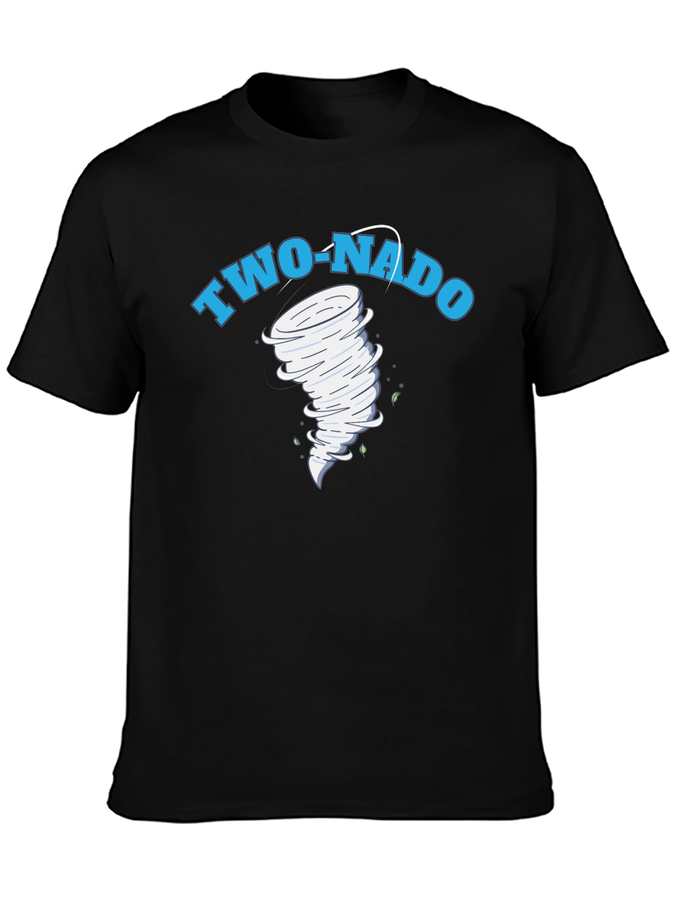 Black Two-Nado Graphic Print Black T-Shirt view 3