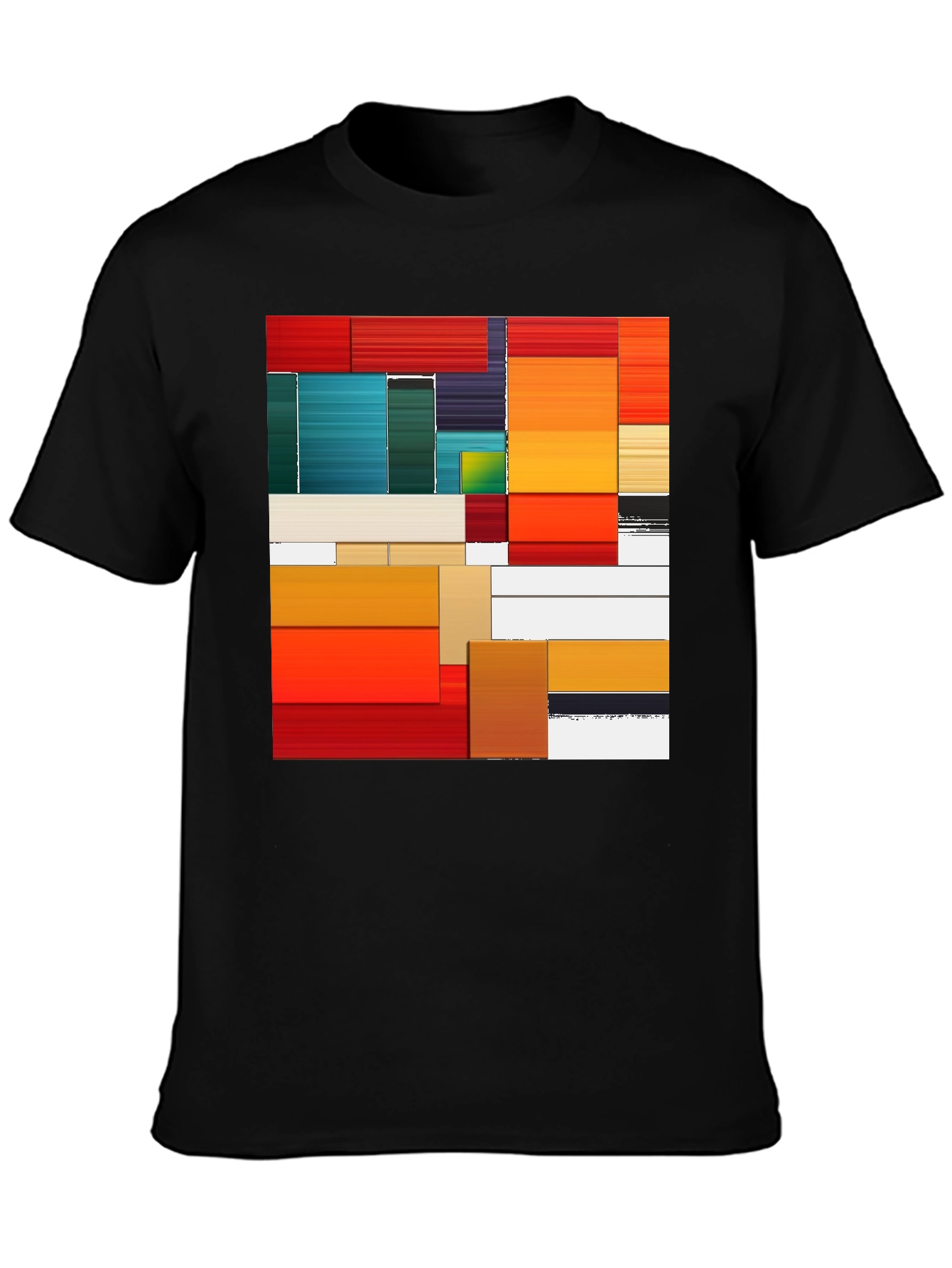 Black Abstract Art Graphic Tee - Modern Design view 3
