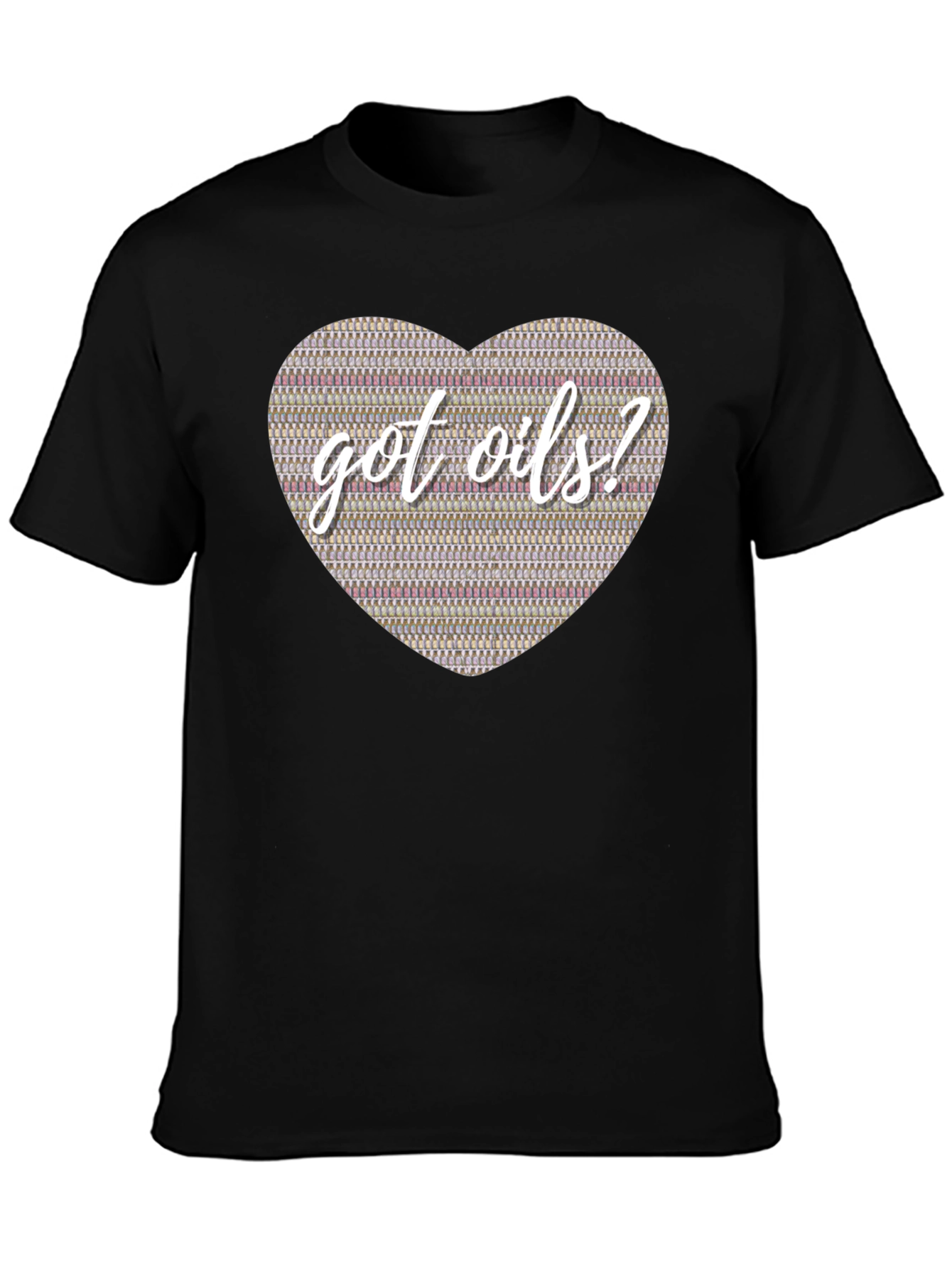 Black Got Oils? Essential Oils Heart T-Shirt view 3