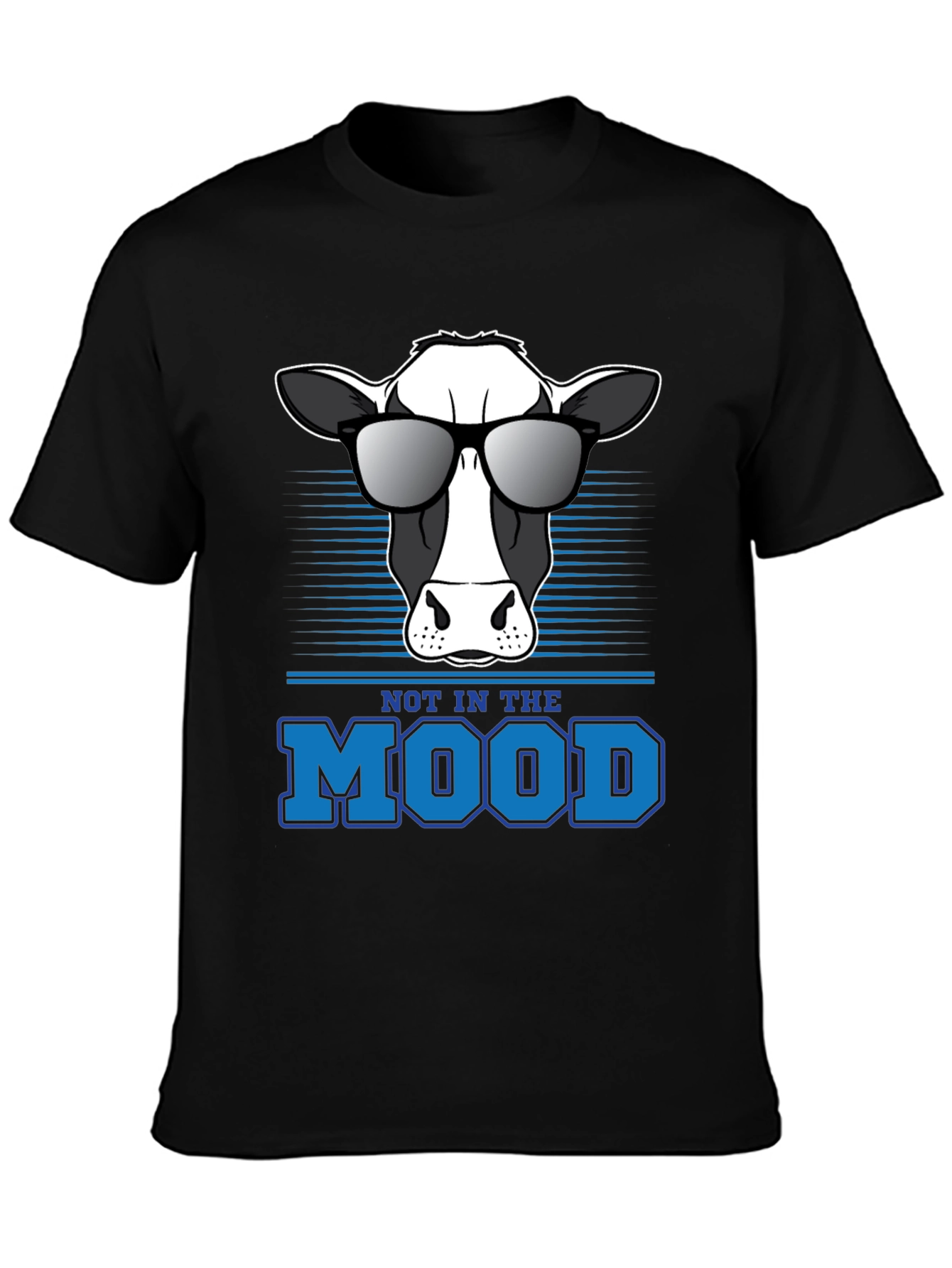 Black Not in the Mood Cow Graphic Tee view 3