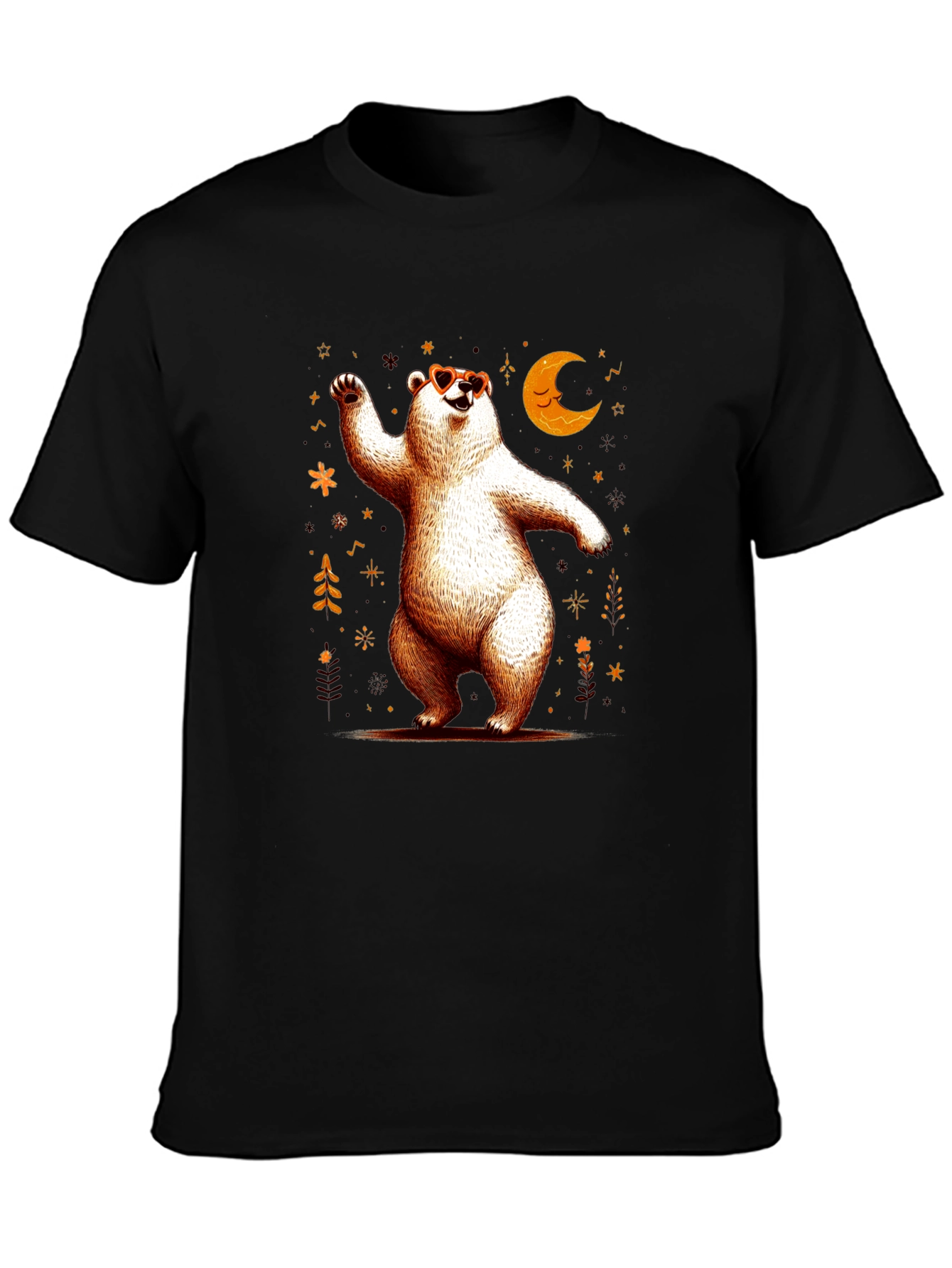 Black Cool Bear Graphic Tee view 3
