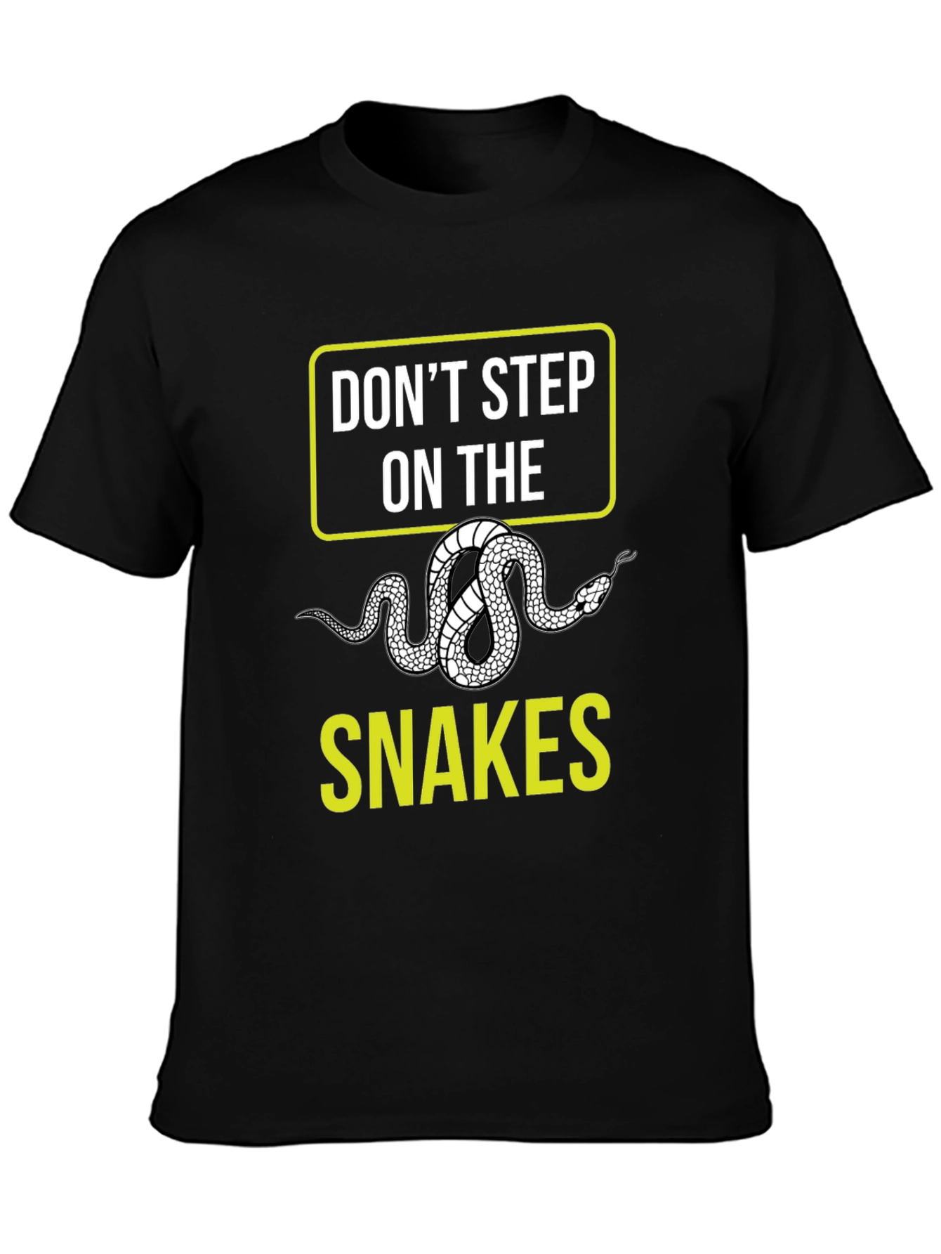 Black Don't Step on the Snakes Graphic T-Shirt view 3