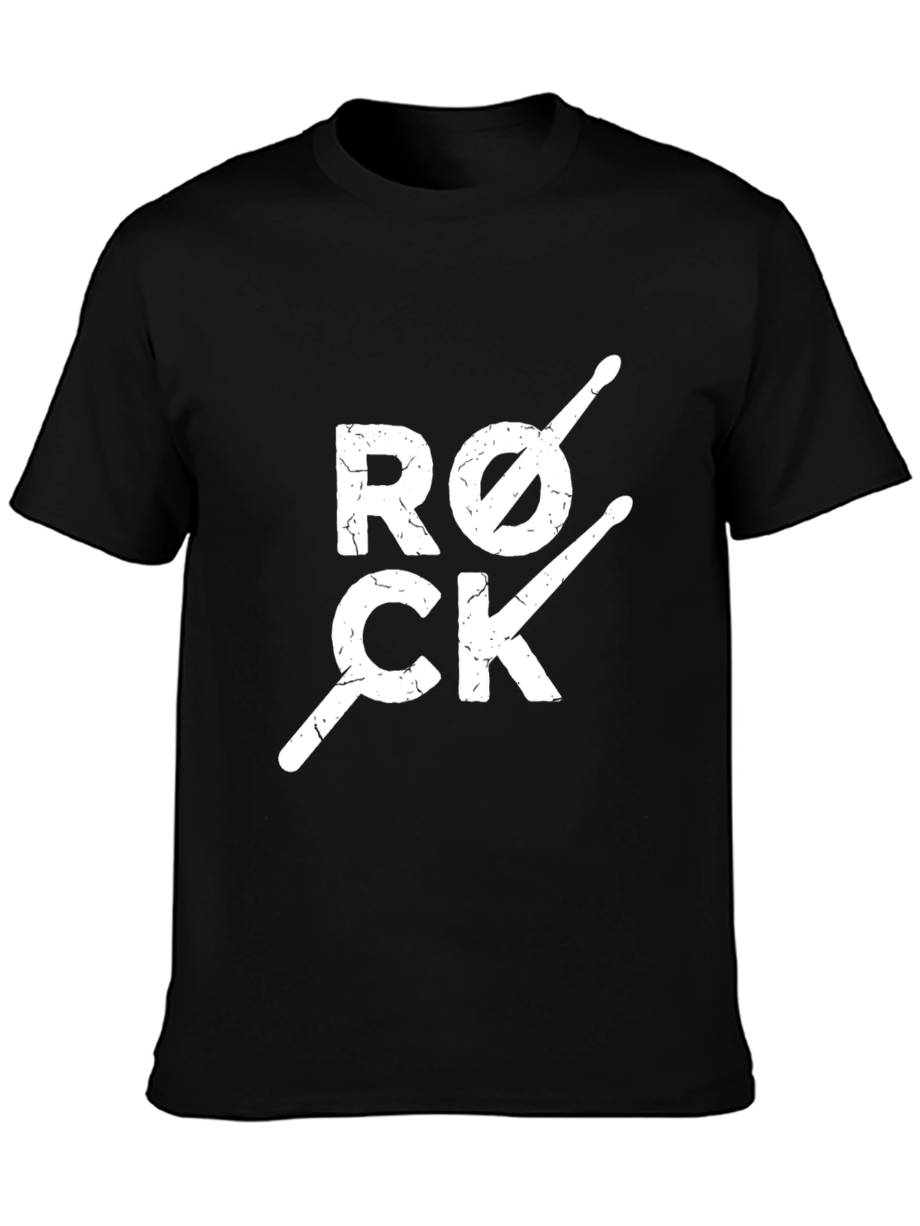Black Rock and Roll Drummer T-Shirt view 3
