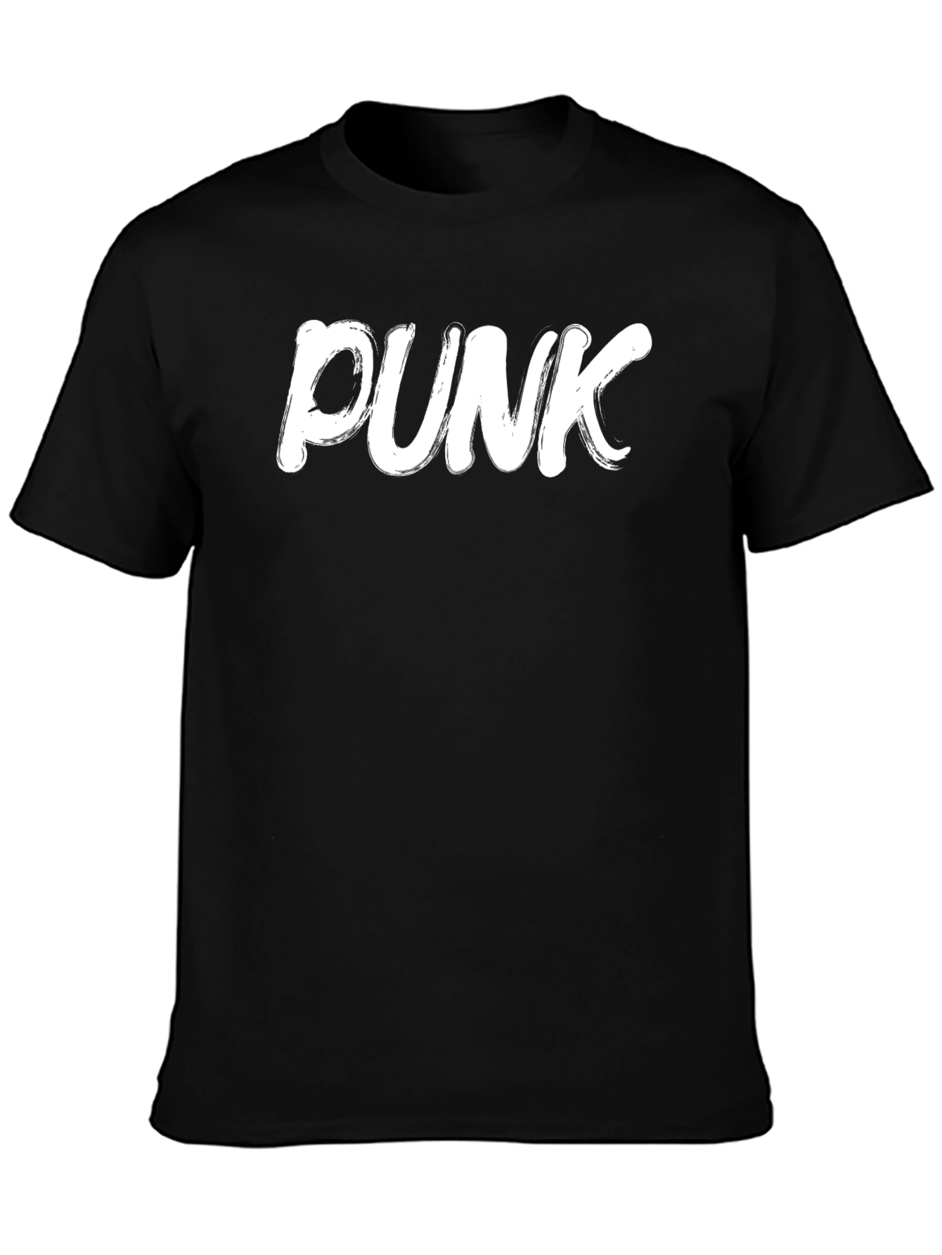 Black Black PUNK Graphic T-Shirt view 3