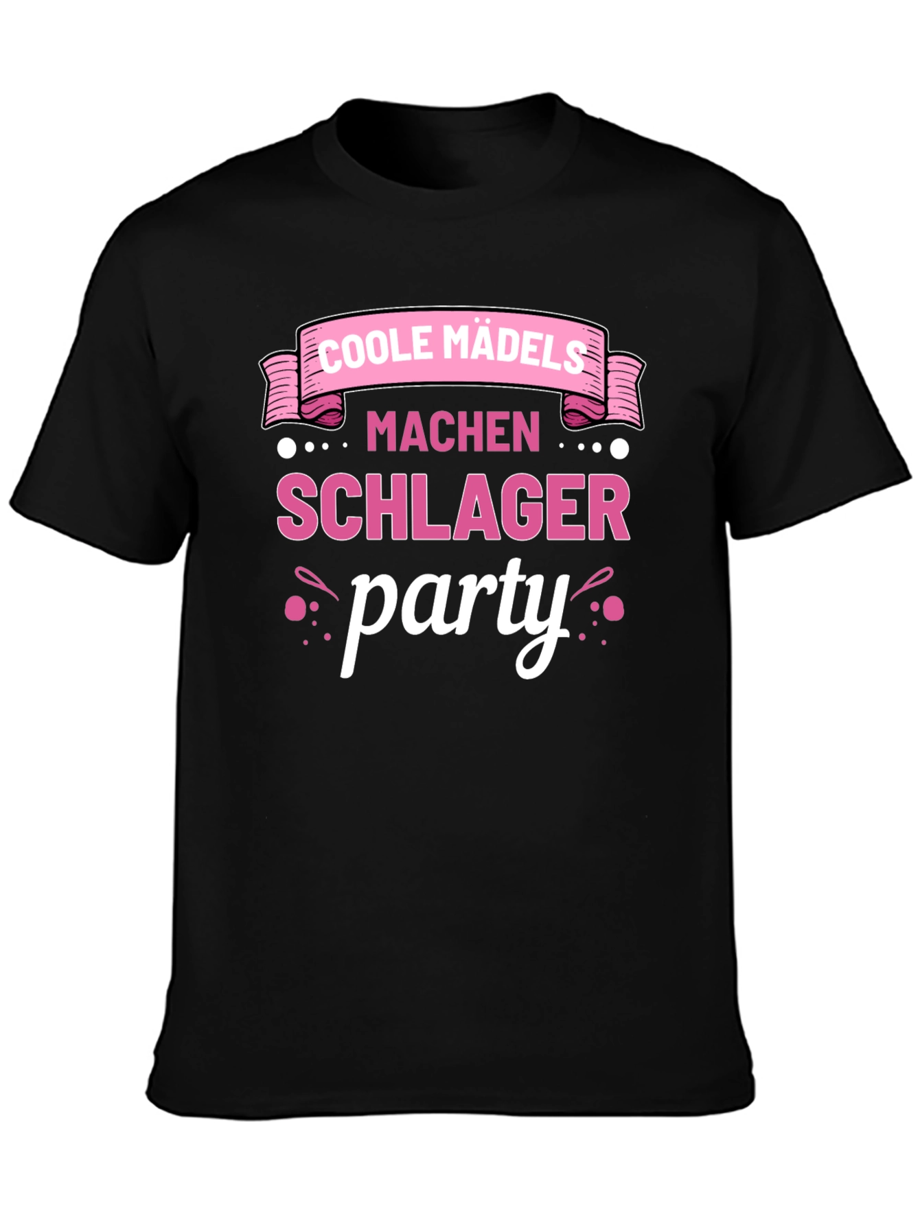 Black Cool Girls Schlager Party Black T-Shirt view 3
