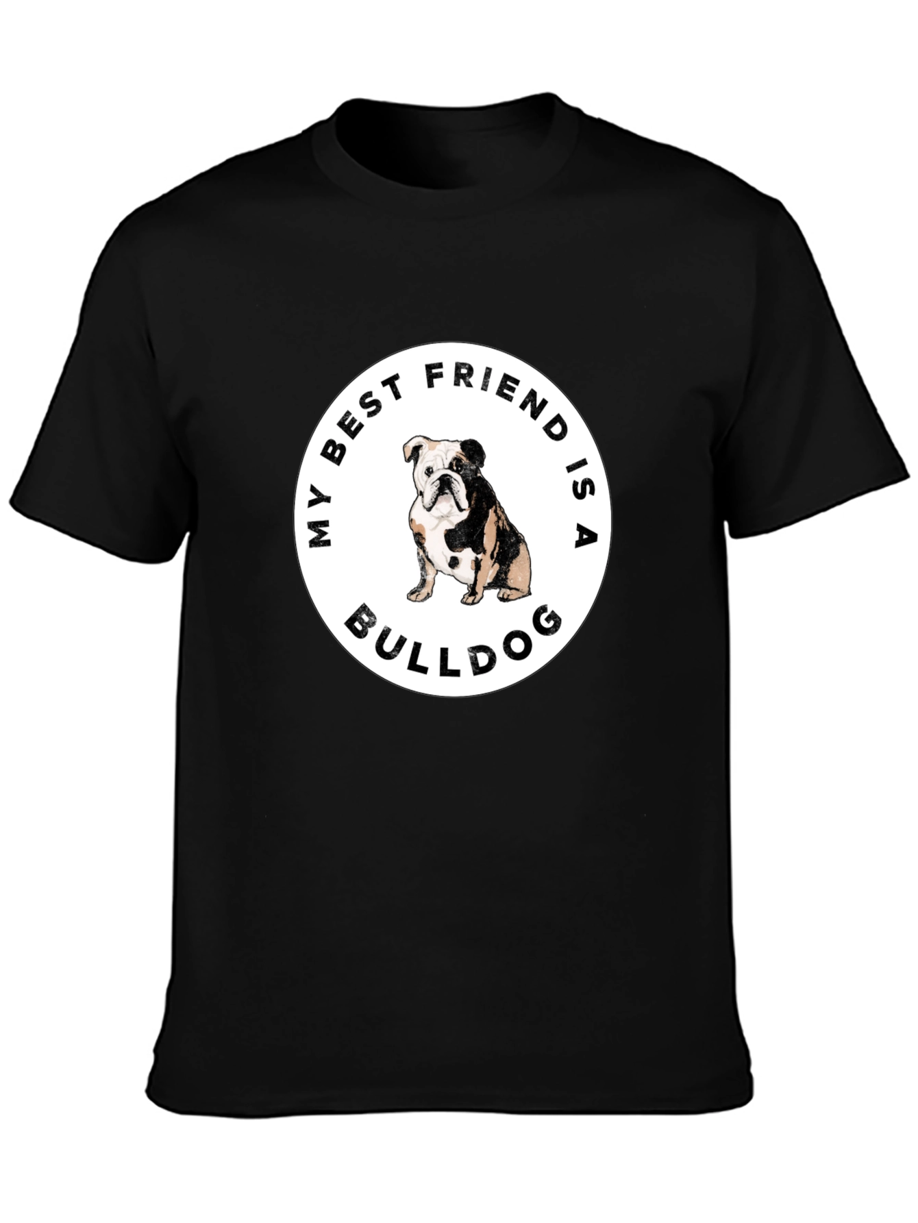 Black Bulldog Best Friend Graphic Tee view 3