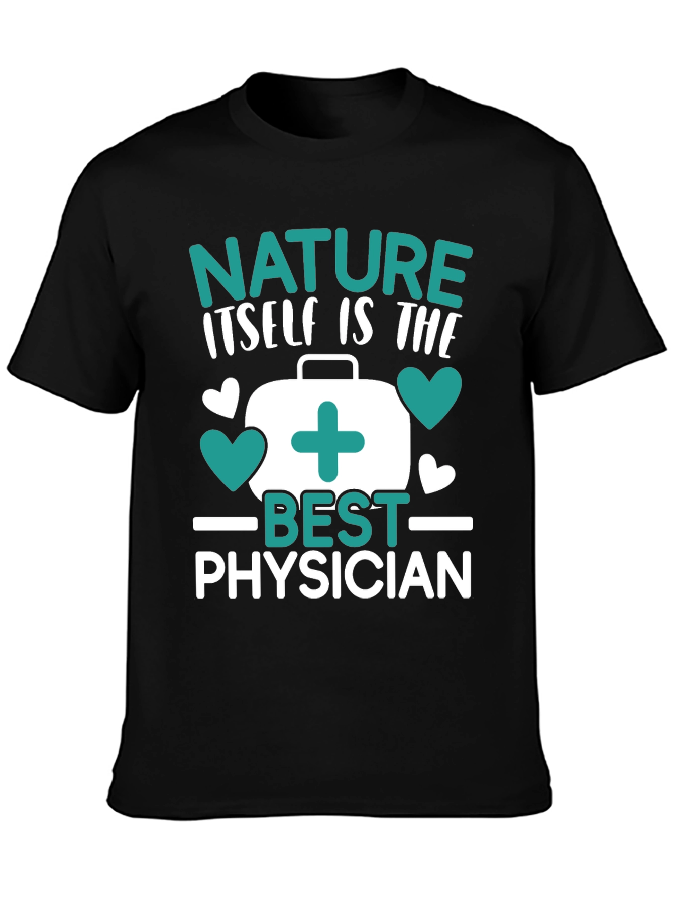 Black Nature Is The Best Physician Tee view 3