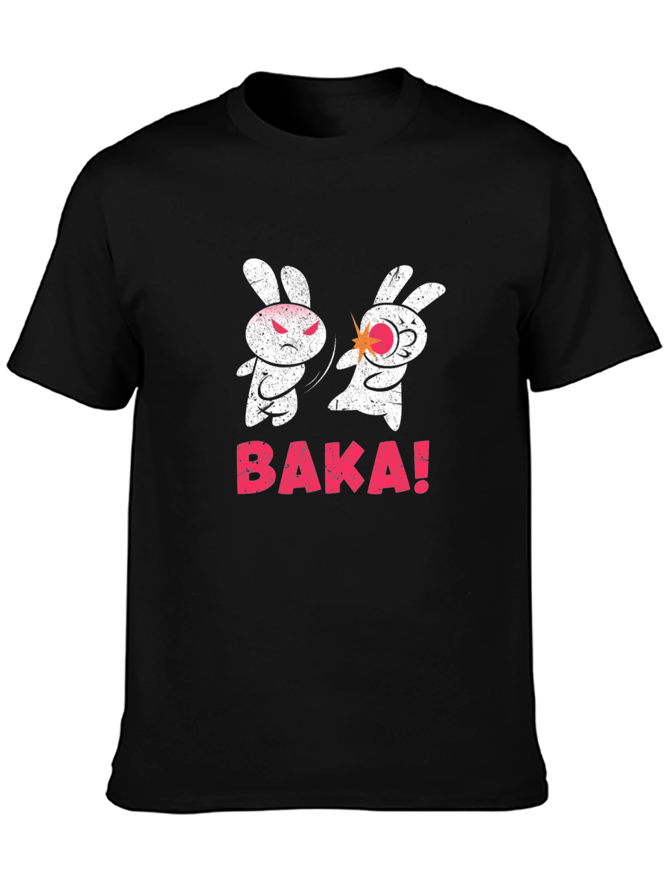 Black Baka Funny Bunny Slap T-Shirt view 3
