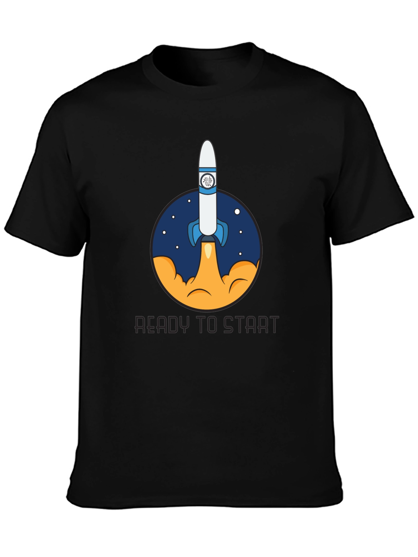 Black Rocket Launch Graphic T-Shirt - Ready to Start view 3