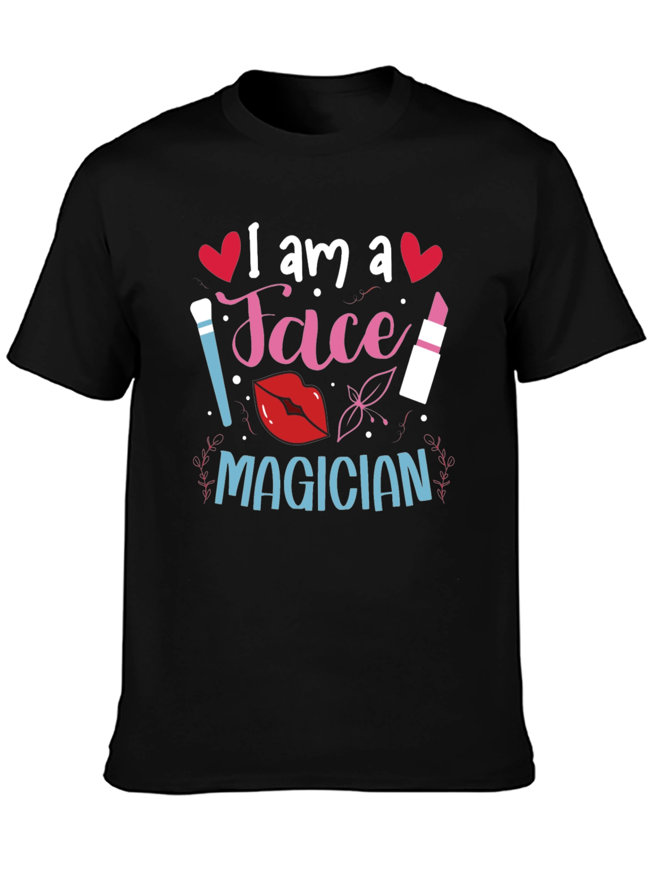 Black Face Magician T-Shirt - Makeup Artist Apparel view 3