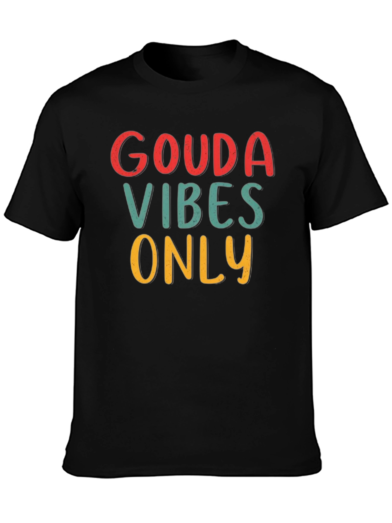 Black Gouda Vibes Only Graphic Tee - Black view 3