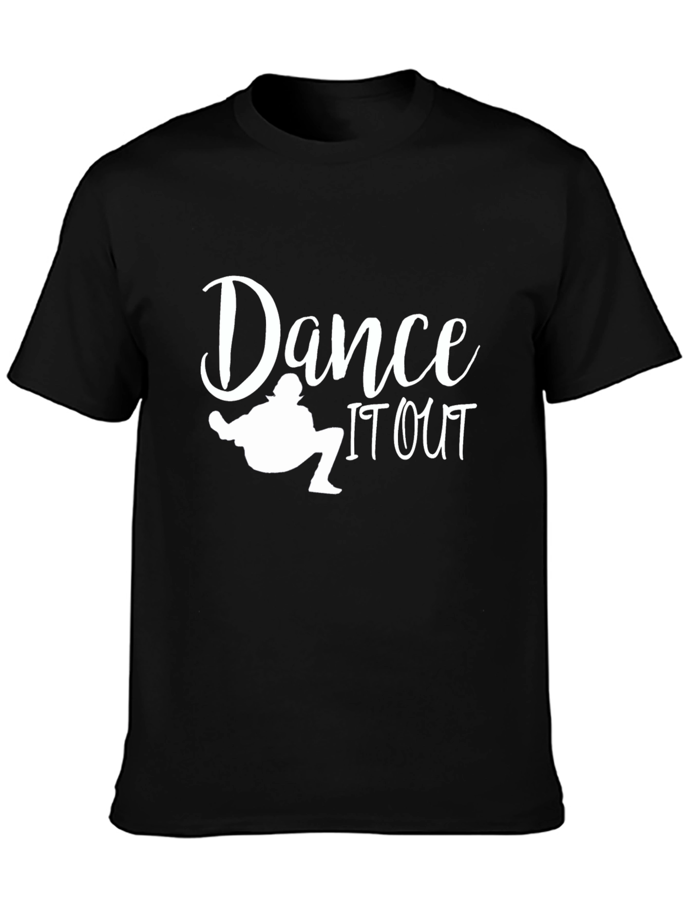 Black Dance It Out Graphic Tee - Black Cotton T-Shirt view 3