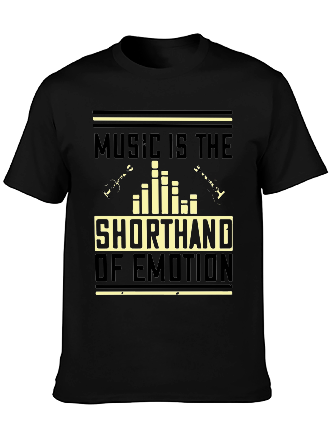 Black Music is the Shorthand of Emotion Graphic Tee view 3