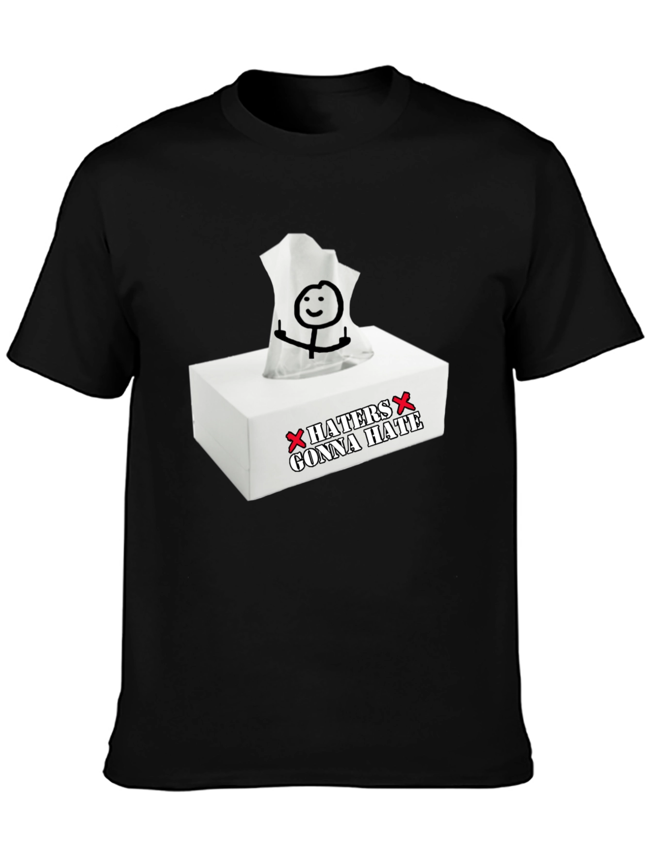 Black Haters Gonna Hate Funny Graphic Tee view 3