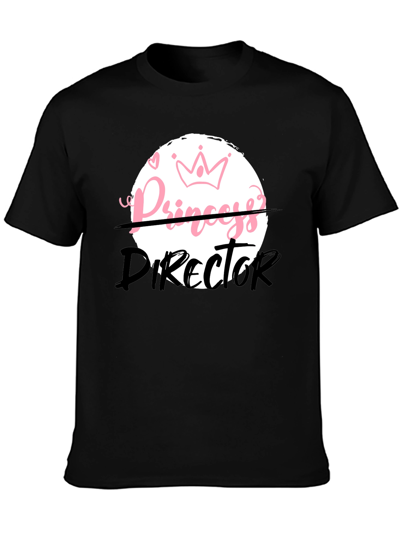 Black Princess Director Funny Graphic T-Shirt view 3
