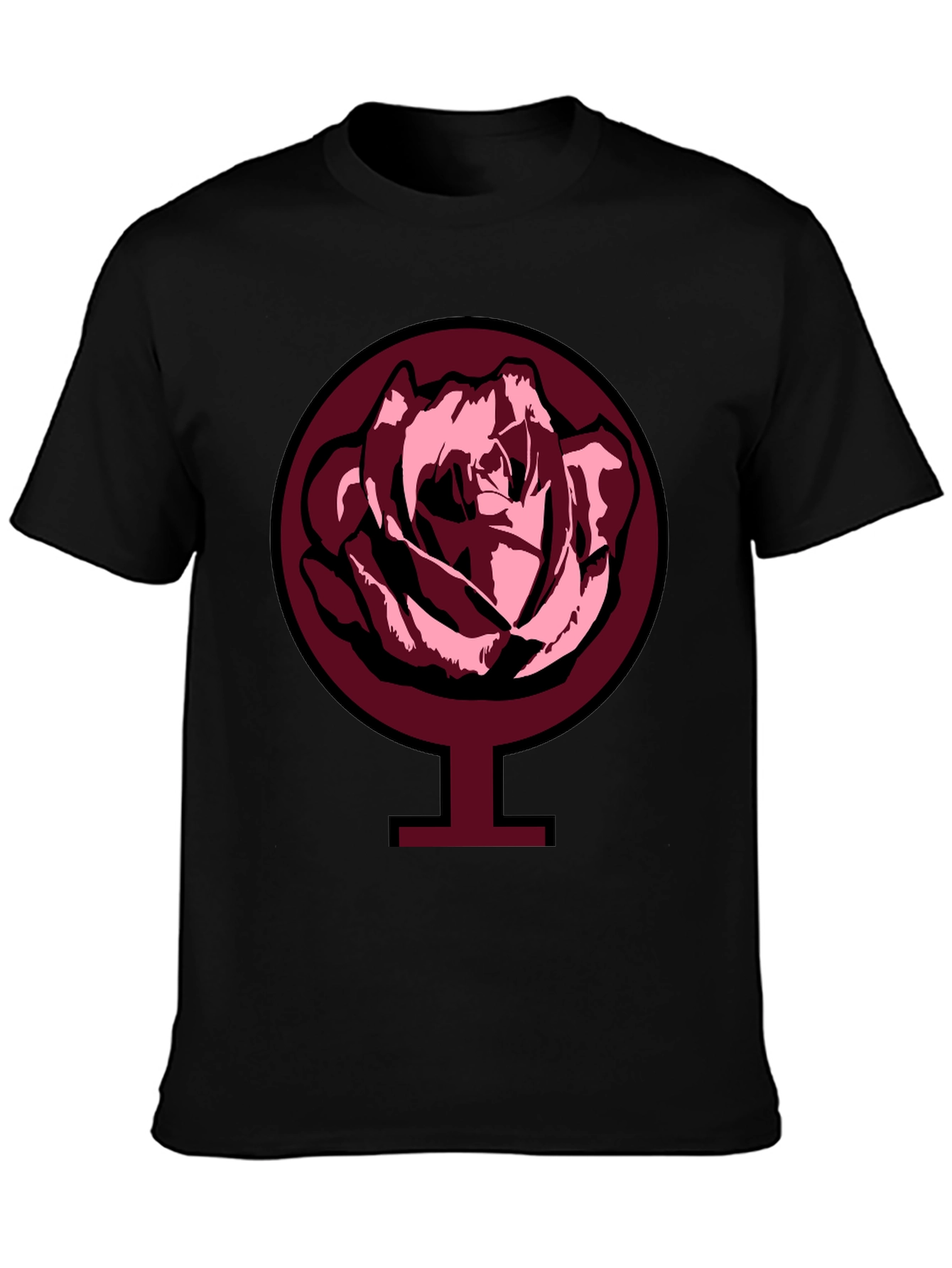 Black Rose Venus Symbol Graphic Tee - Black view 3