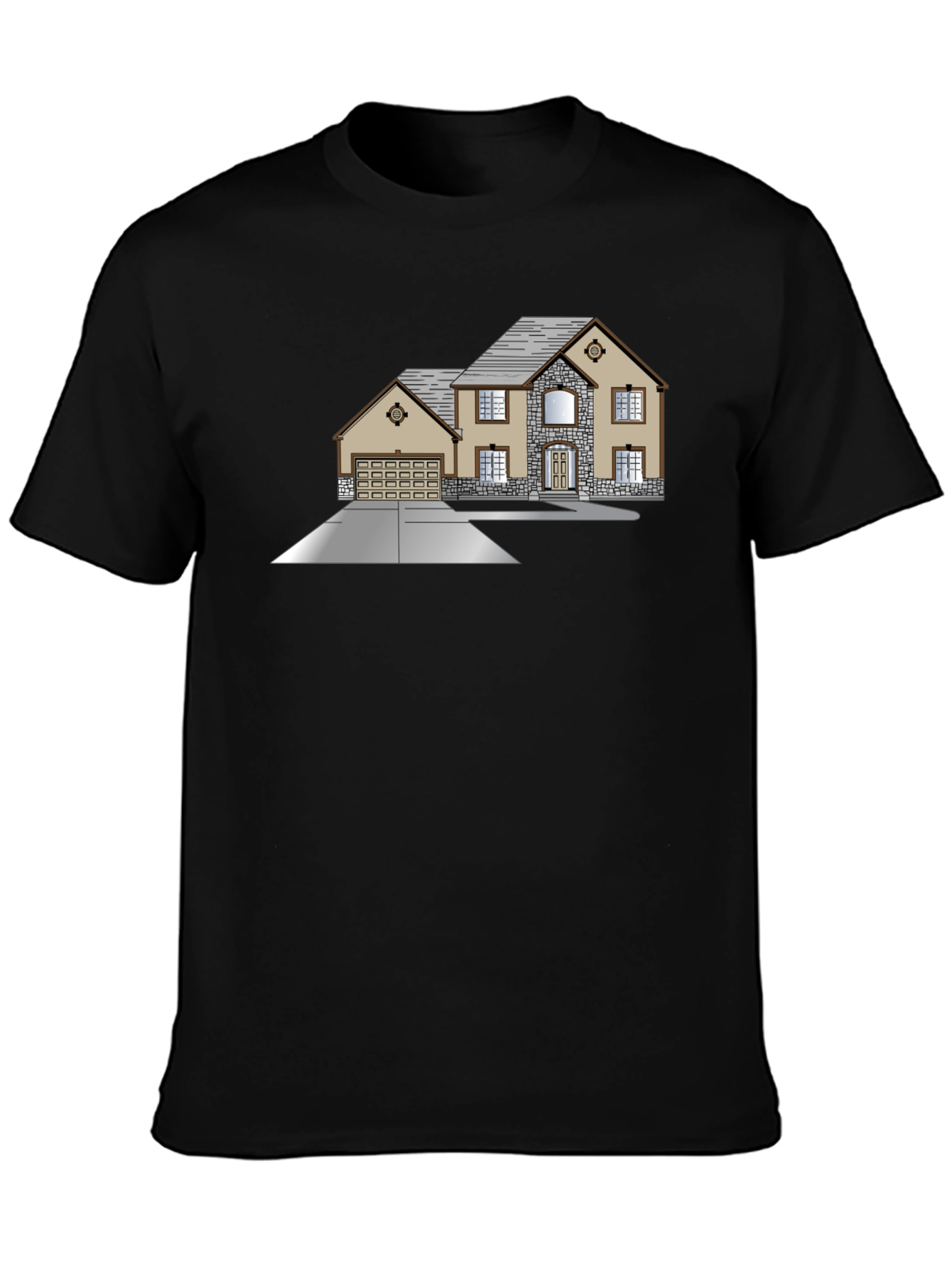 Black House Graphic Black T-Shirt view 3