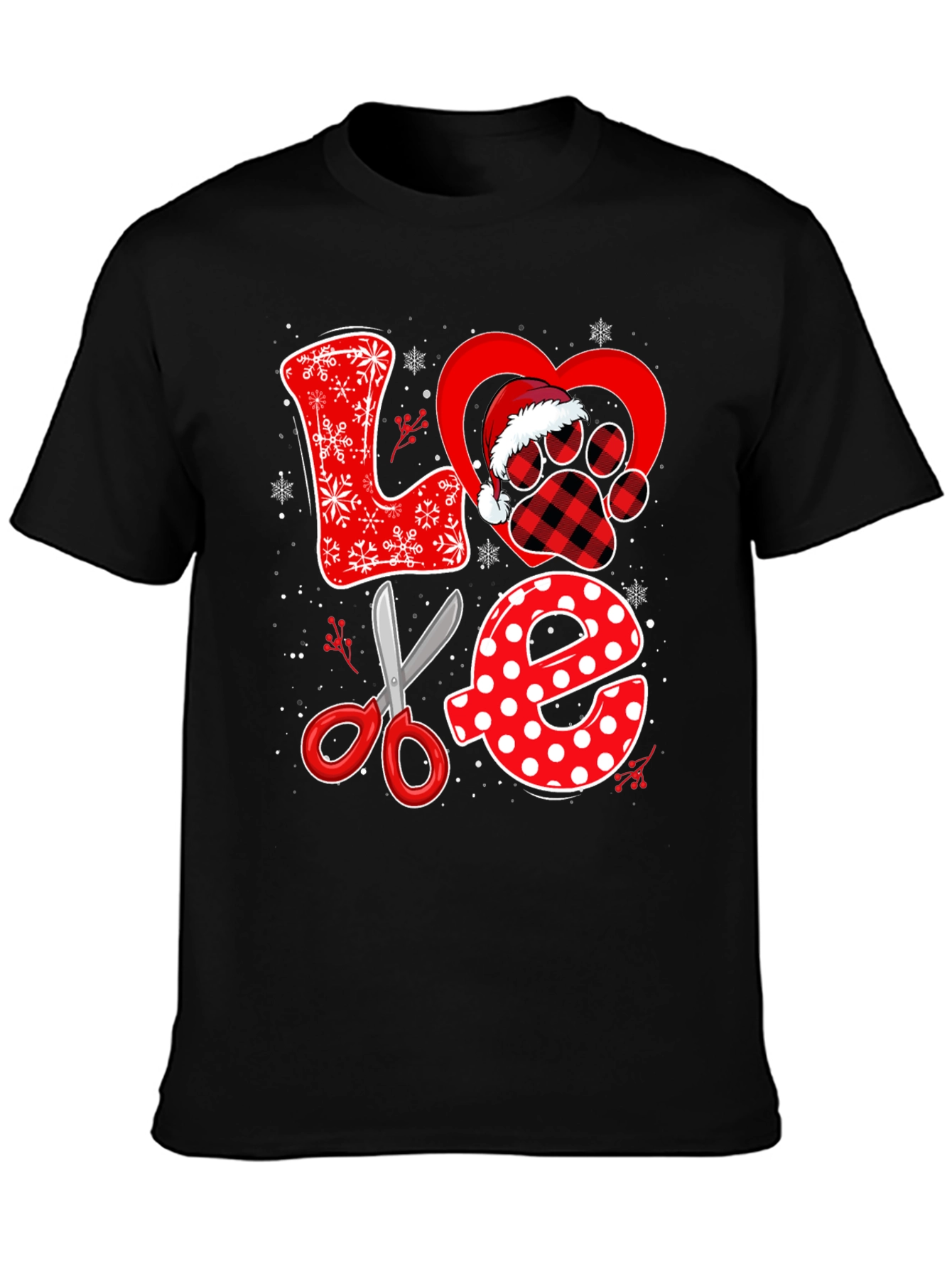 Black Love Grooming Black T-shirt view 3