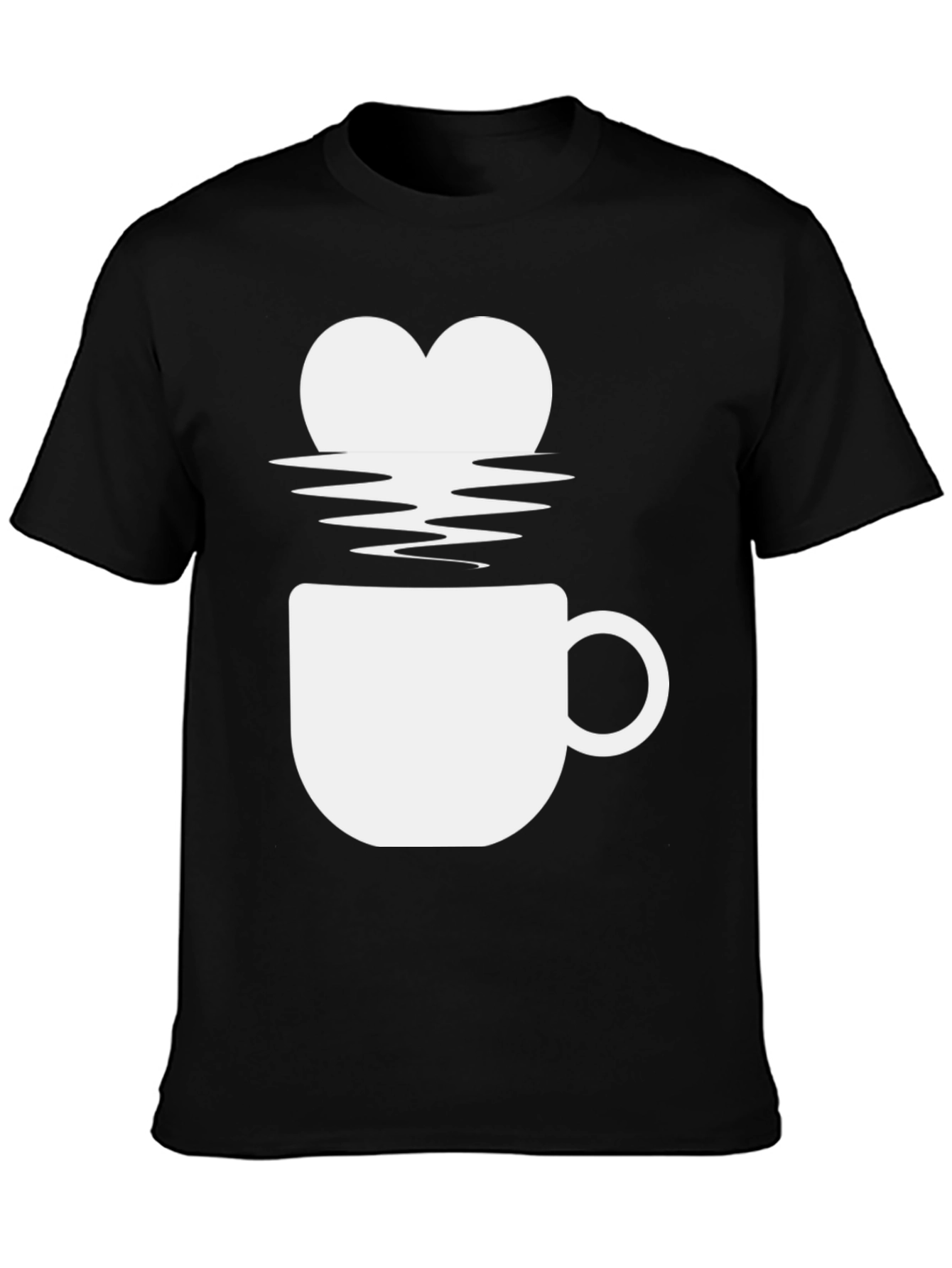 Black Heart Coffee Mug Graphic Tee view 3