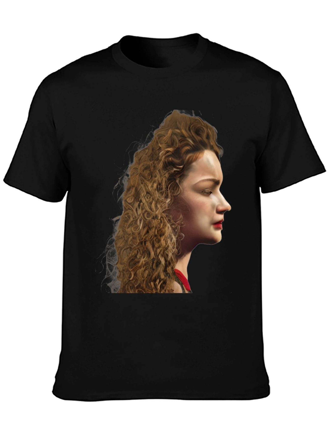 Black Woman Portrait Black T-Shirt view 3