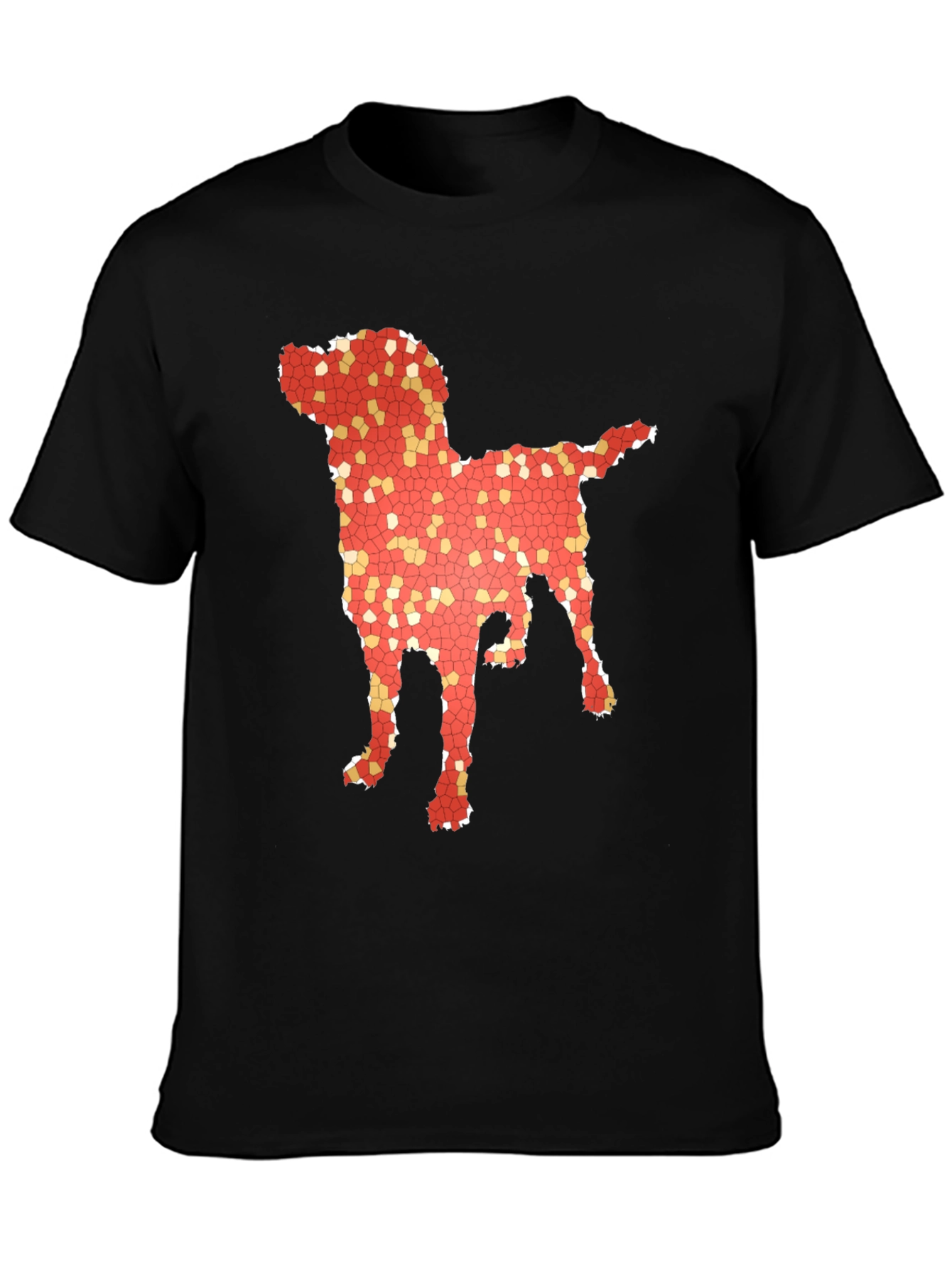 Black Dog Mosaic Graphic T-Shirt - Stylish Men's Tee view 3