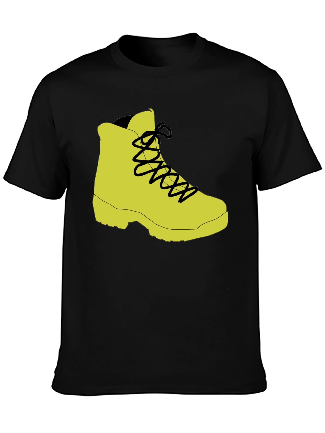 Black Hiking Boot Graphic Tee - Black view 3