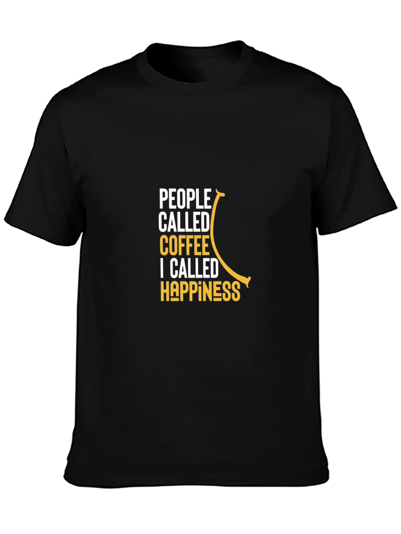 Black Coffee Happiness Graphic Tee - Black view 3