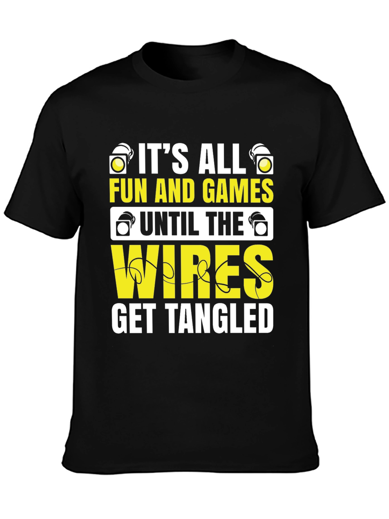 Black It's All Fun and Games Men's T-Shirt view 3