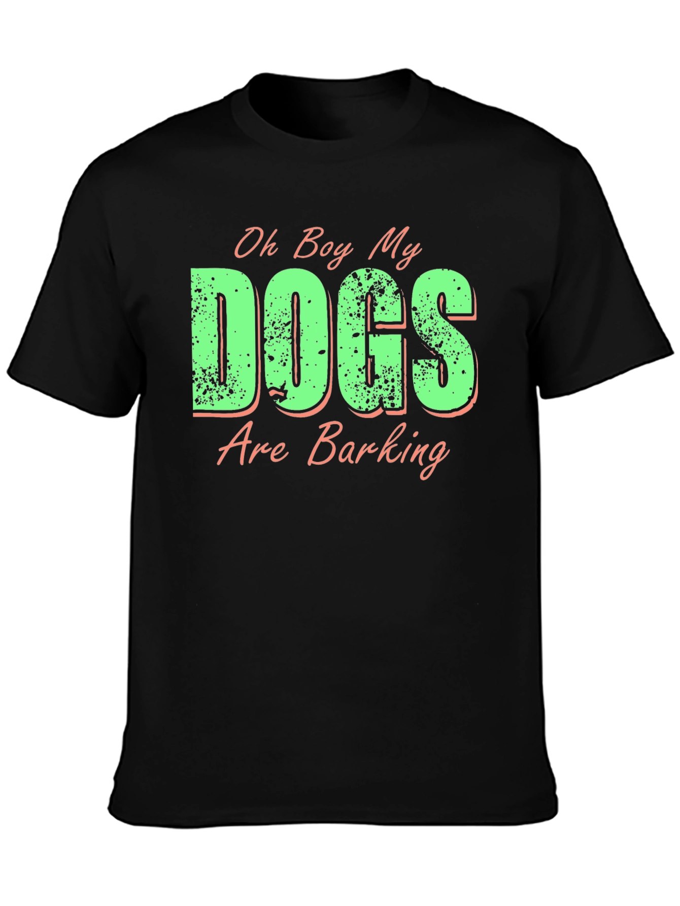 Black Funny "Dogs Are Barking" Graphic Tee view 3