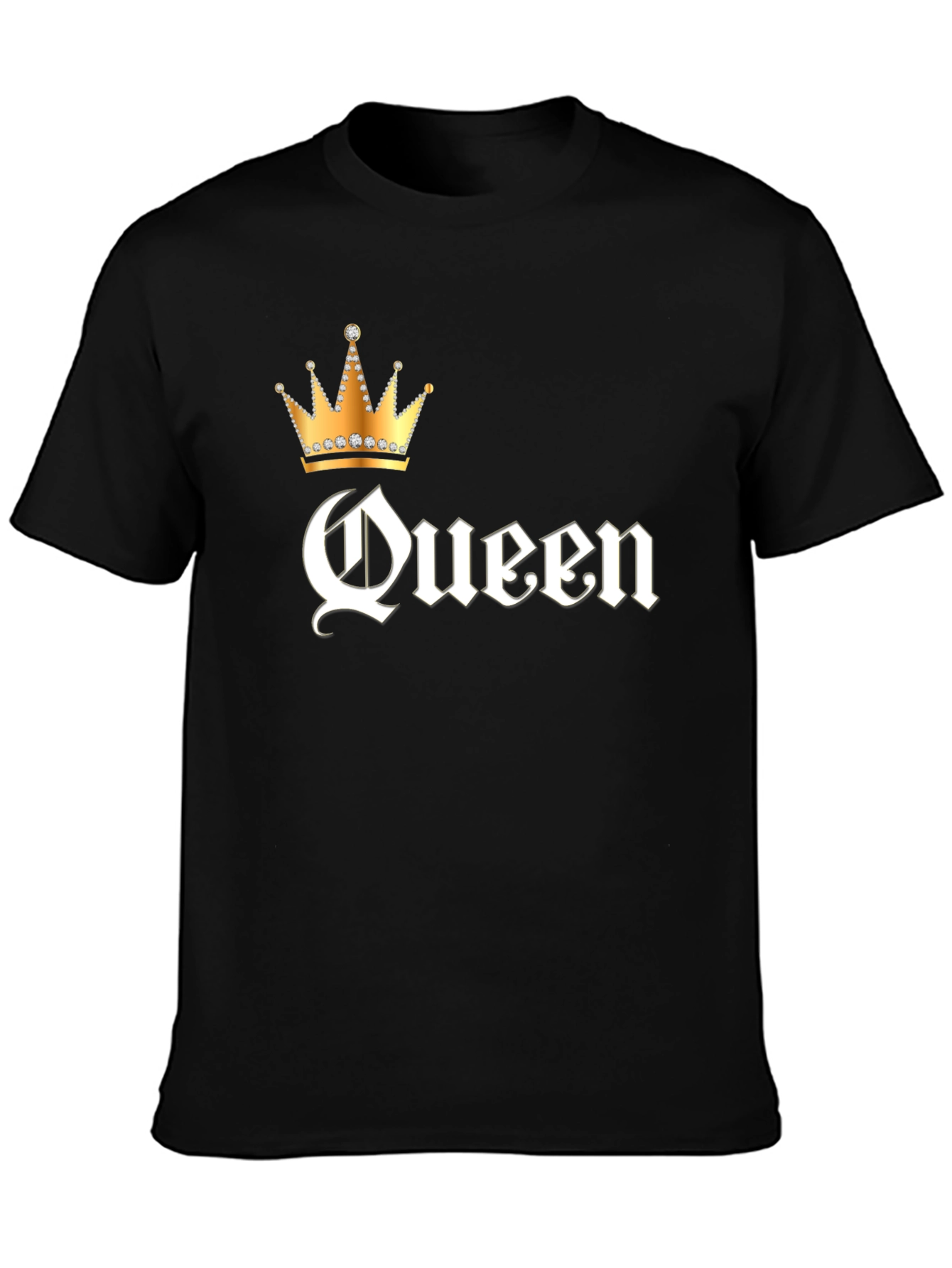 Black Queen Crown Graphic Black T-Shirt view 3