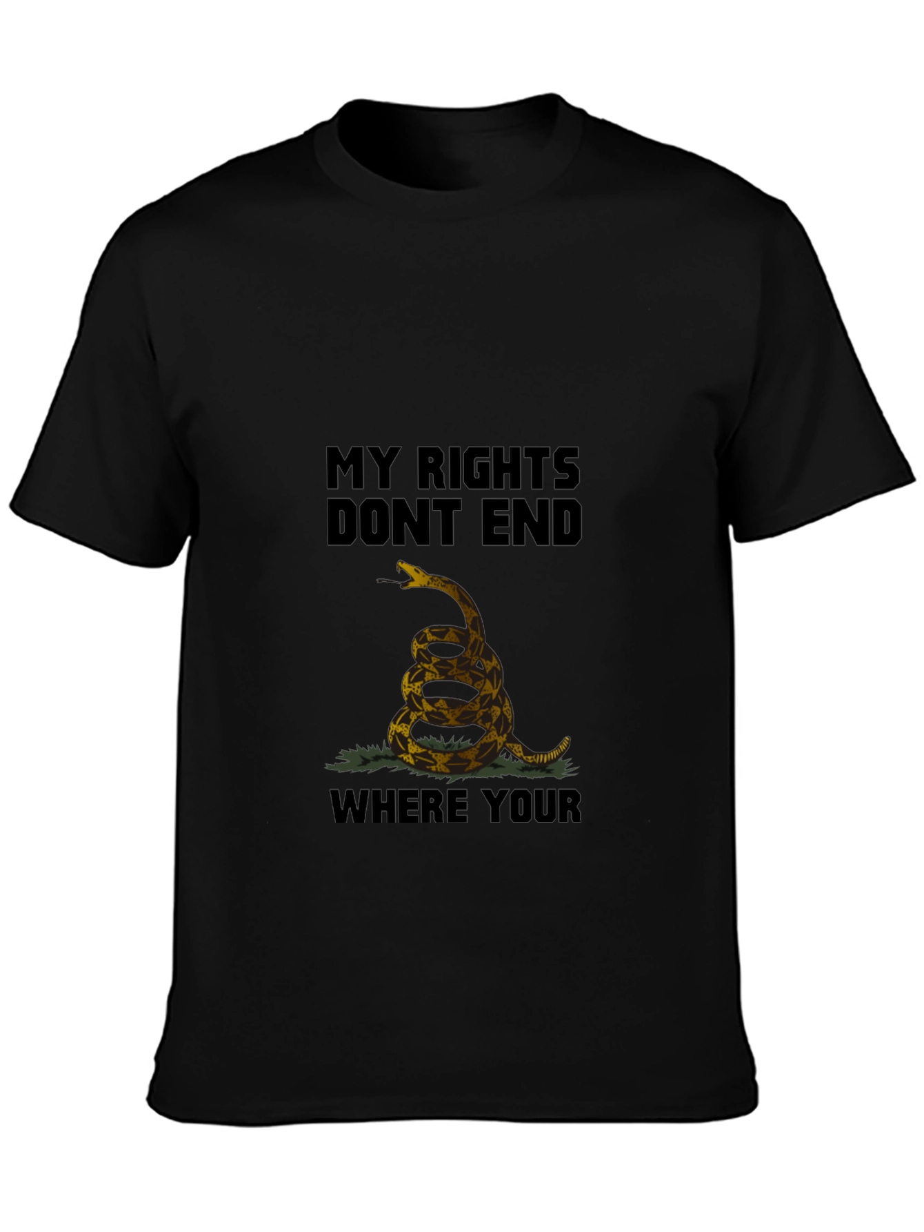 Black My Rights Don't End Snake Tee view 3