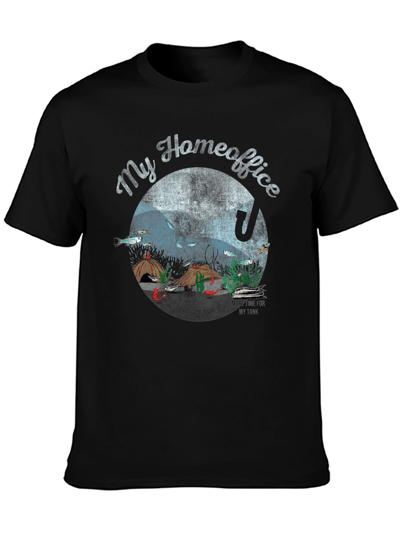 Black My Homeoffice Aquarium Graphic Tee view 3