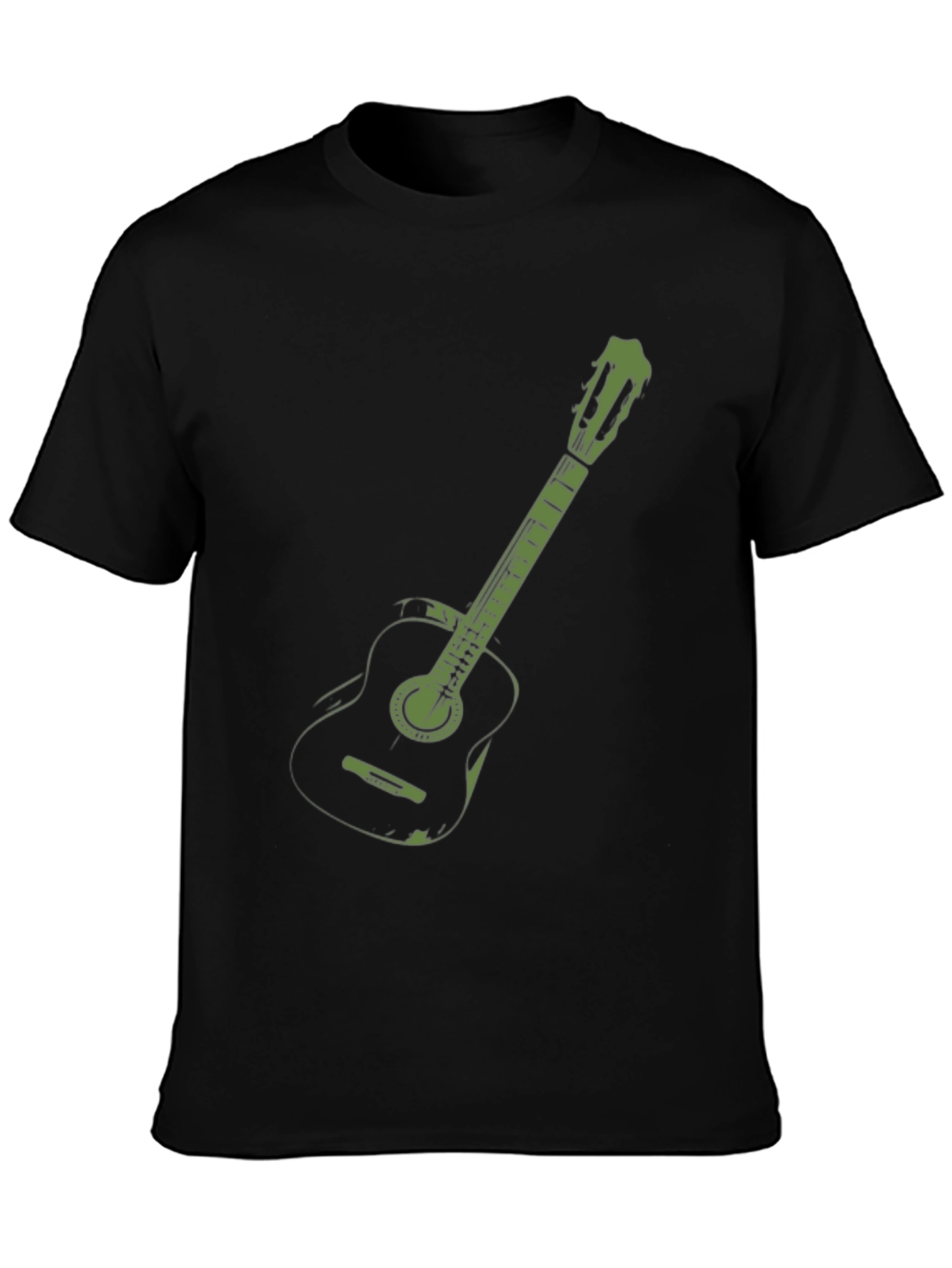 Black Guitar Graphic T-Shirt - Black view 3