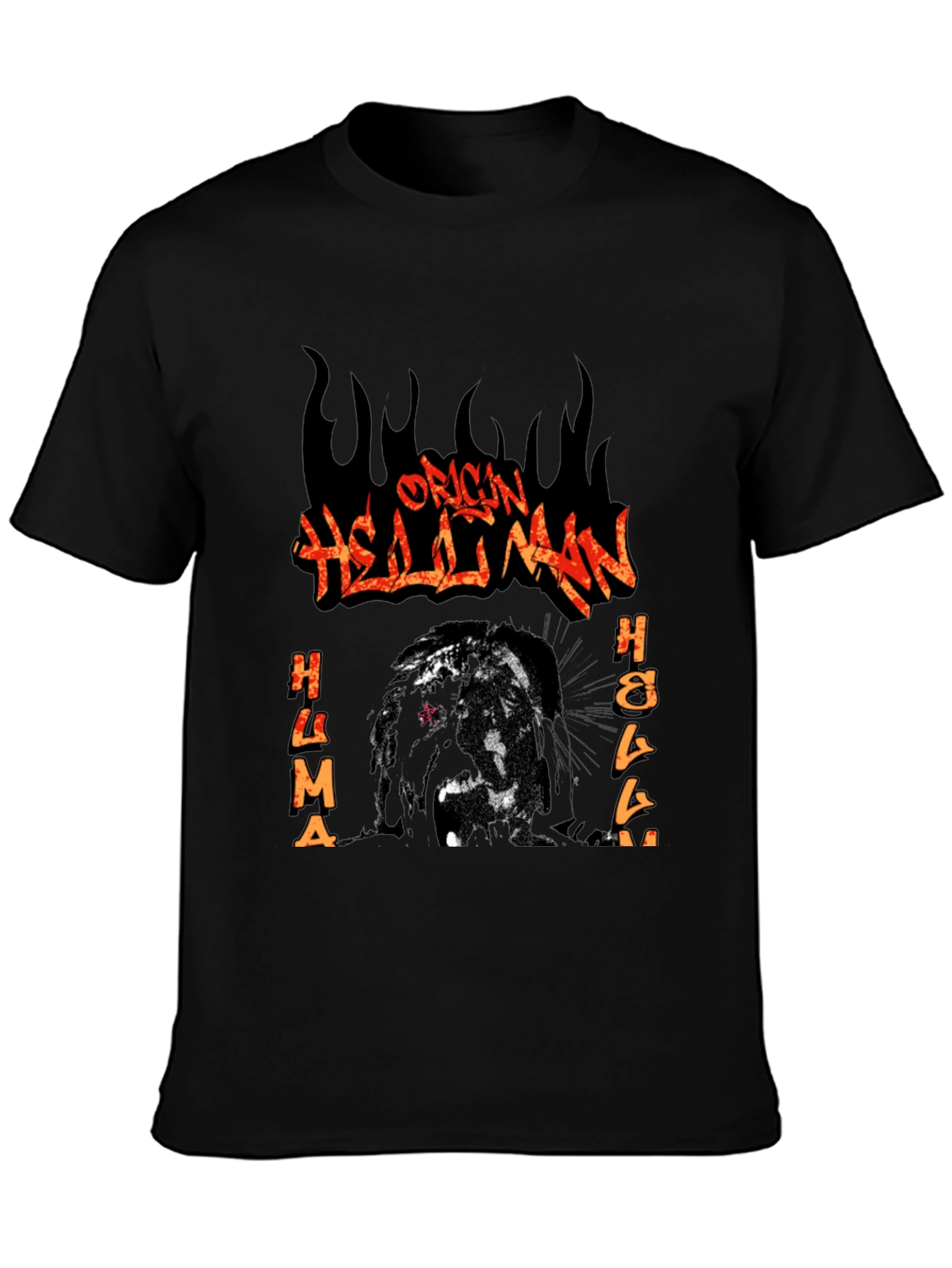 Black Origin Hellman T-Shirt - Black Graphic Tee view 3