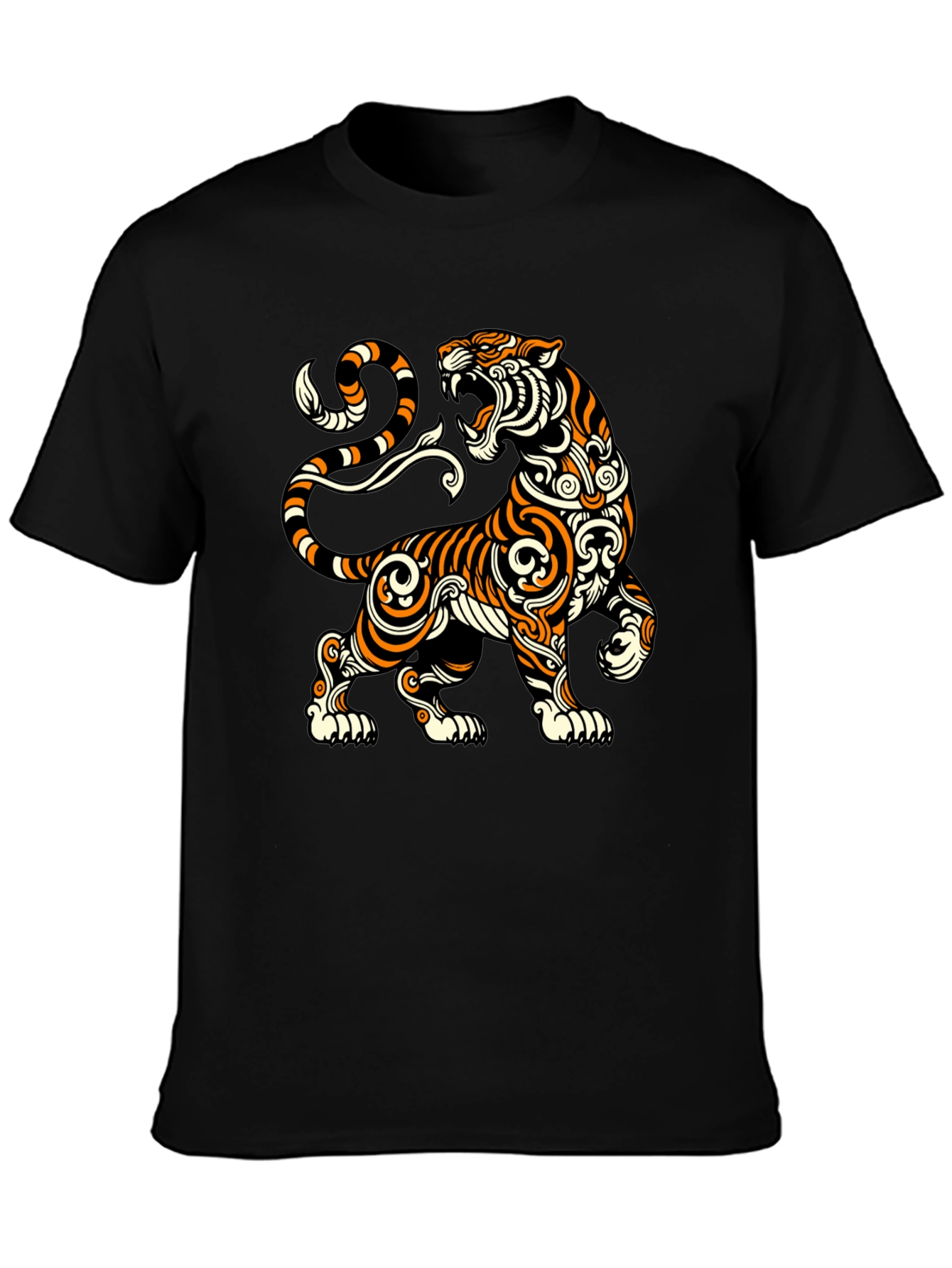Black Tiger Graphic T-Shirt - Black view 3