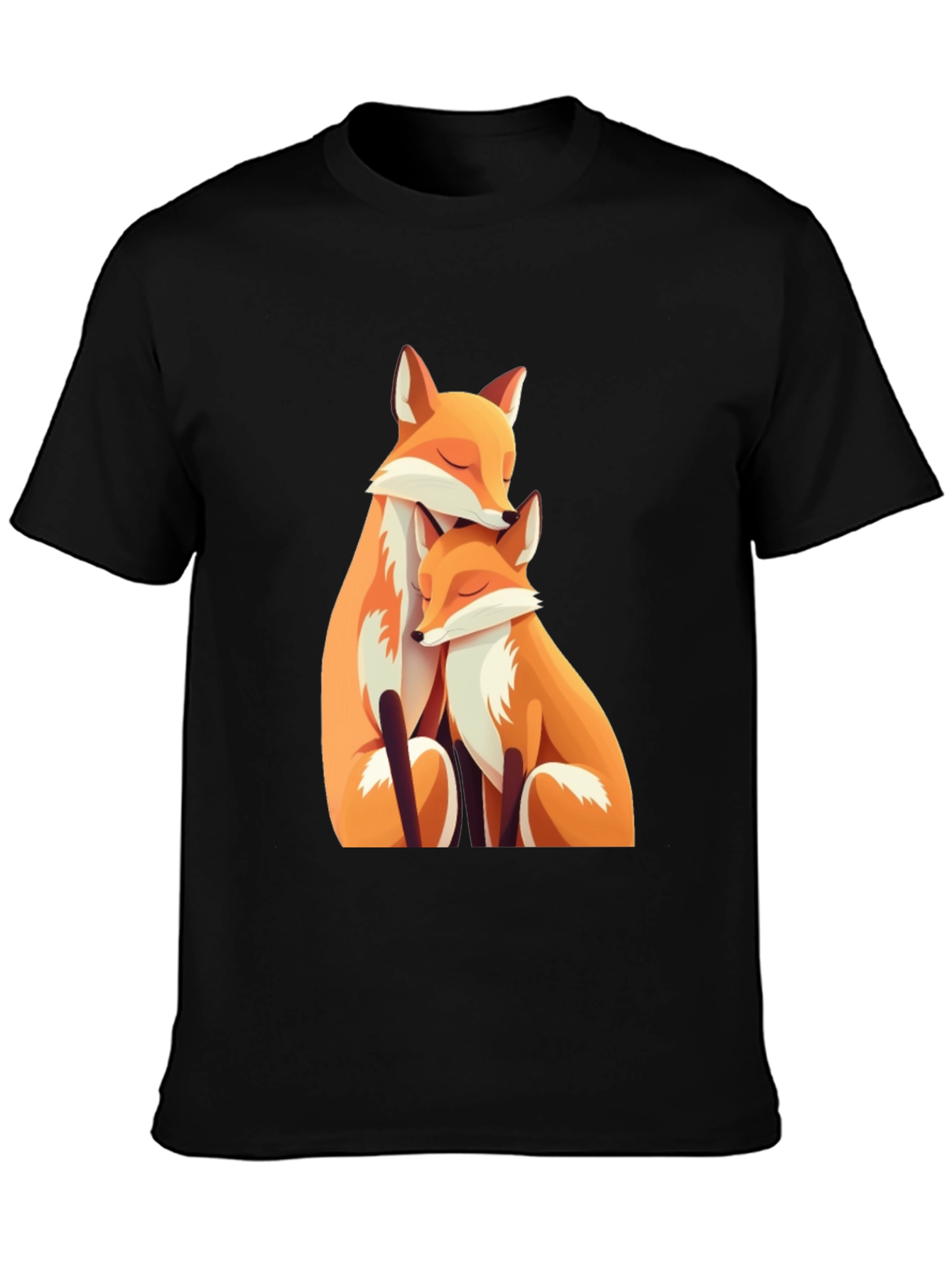 Black Fox Family Graphic Tee - Soft Cotton Blend view 3