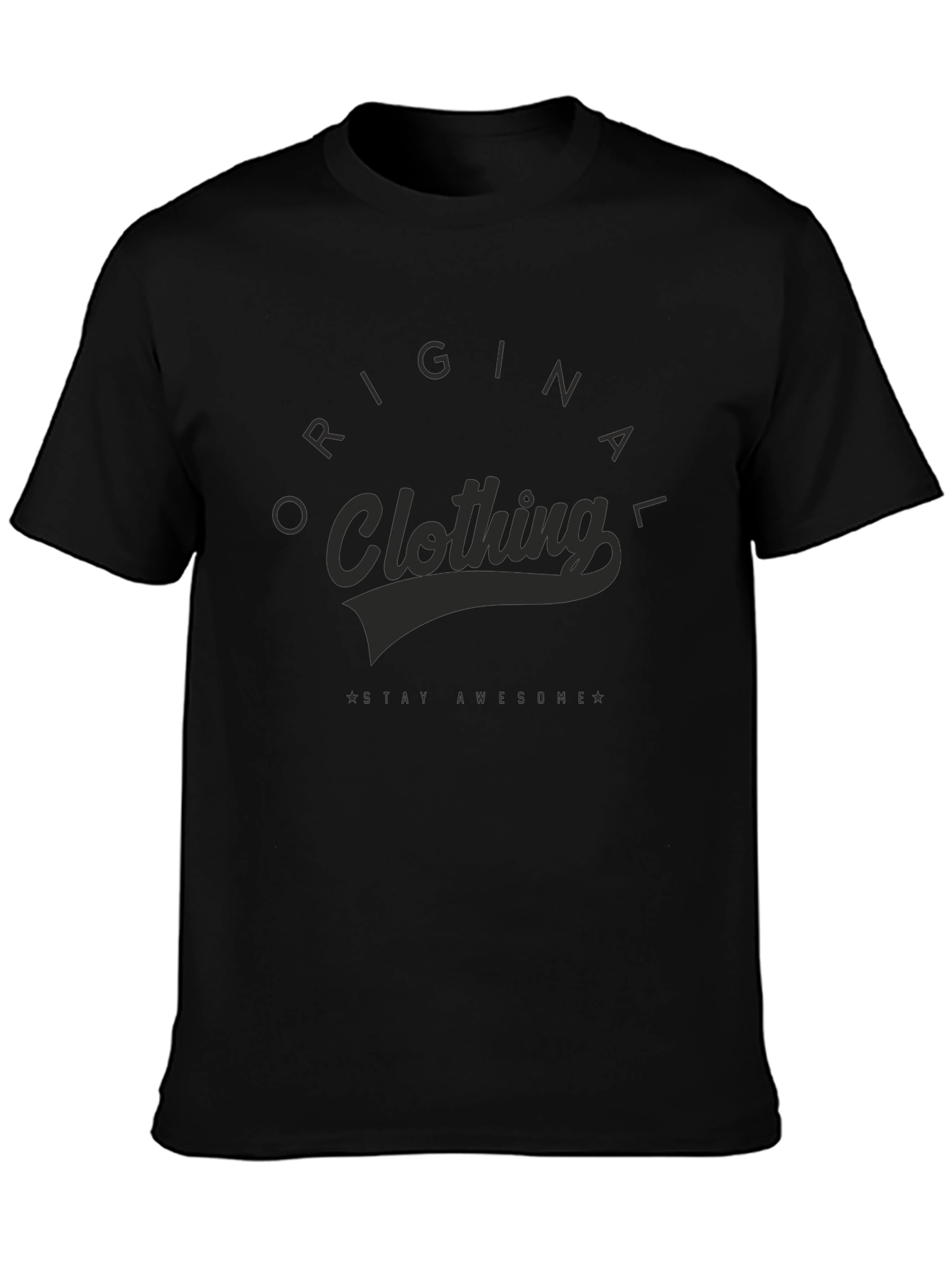 Black Original Clothing Graphic Tee - Soft Cotton Blend view 3