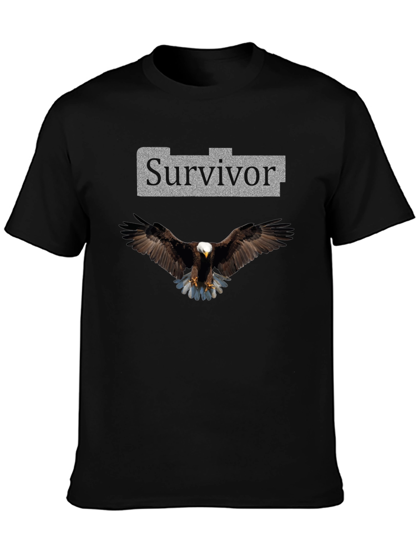 Black Survivor Eagle Graphic T-Shirt view 3