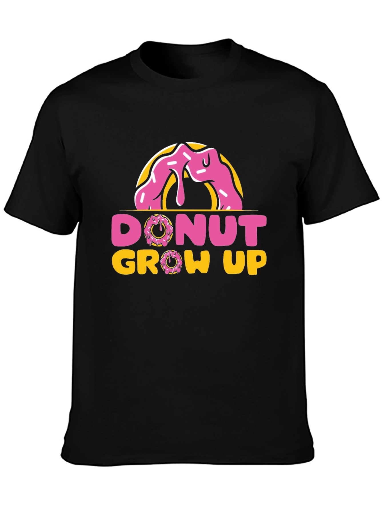 Black Donut Grow Up Black T-Shirt view 3