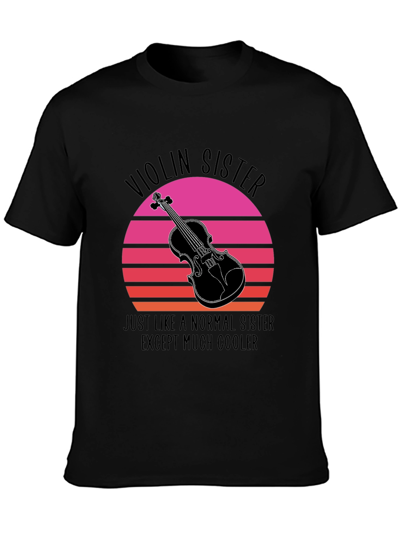 Black Violin Sister T-Shirt: Cool Music Lover Tee view 3